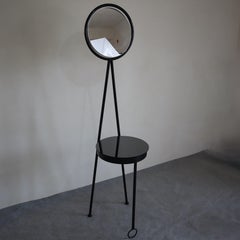 Mid-century modern black white vanity table Philippe Starck style, Italy, 1990s