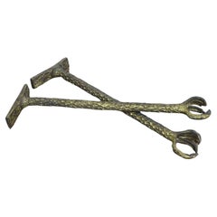 Moderne Vorhangstange aus Bronze in Form einer Adlertatze, Italien, 1940er Jahre