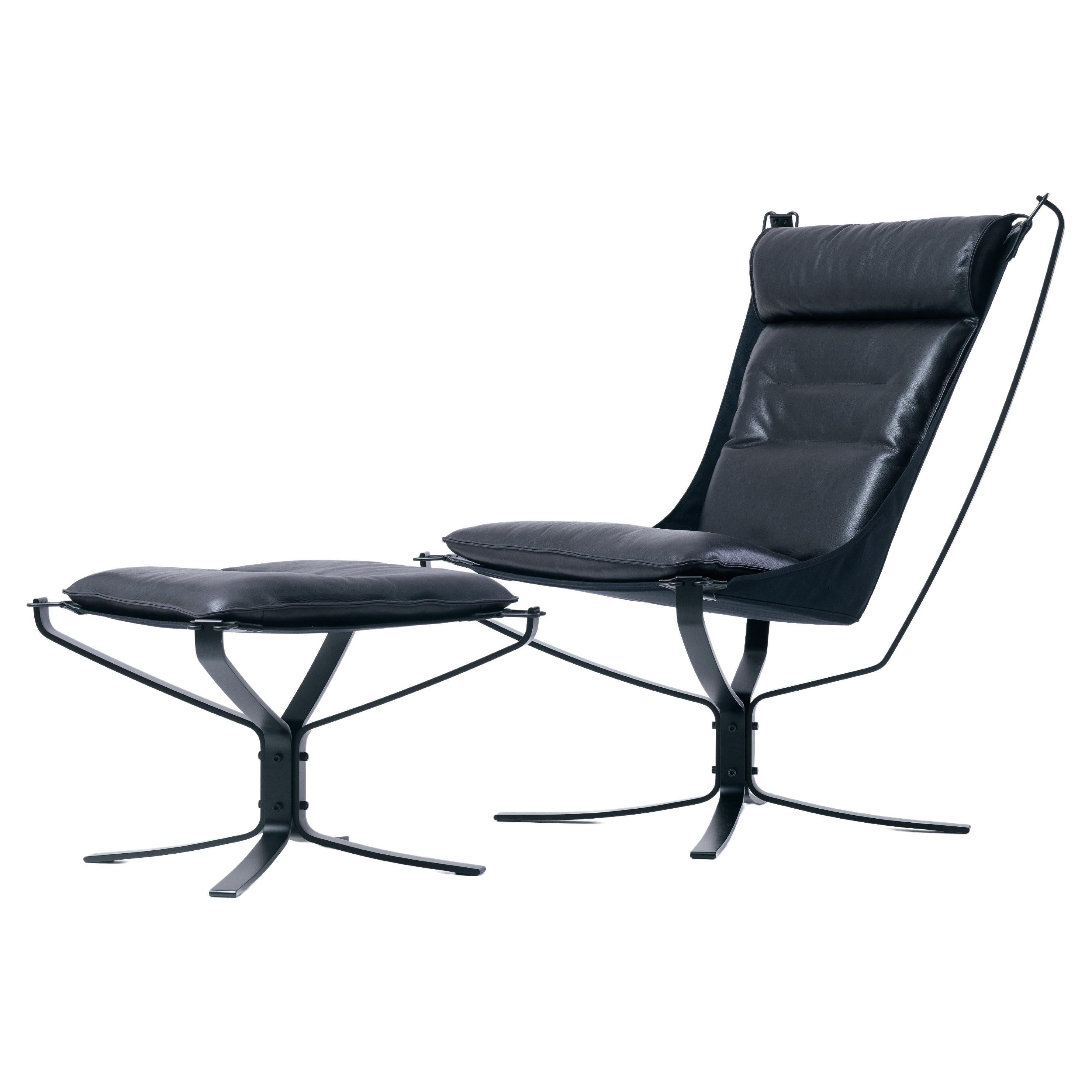 Mid-Century Modern Falcon Phoenix Loungechair, Hight Back by Ingmar Relling, New For Sale