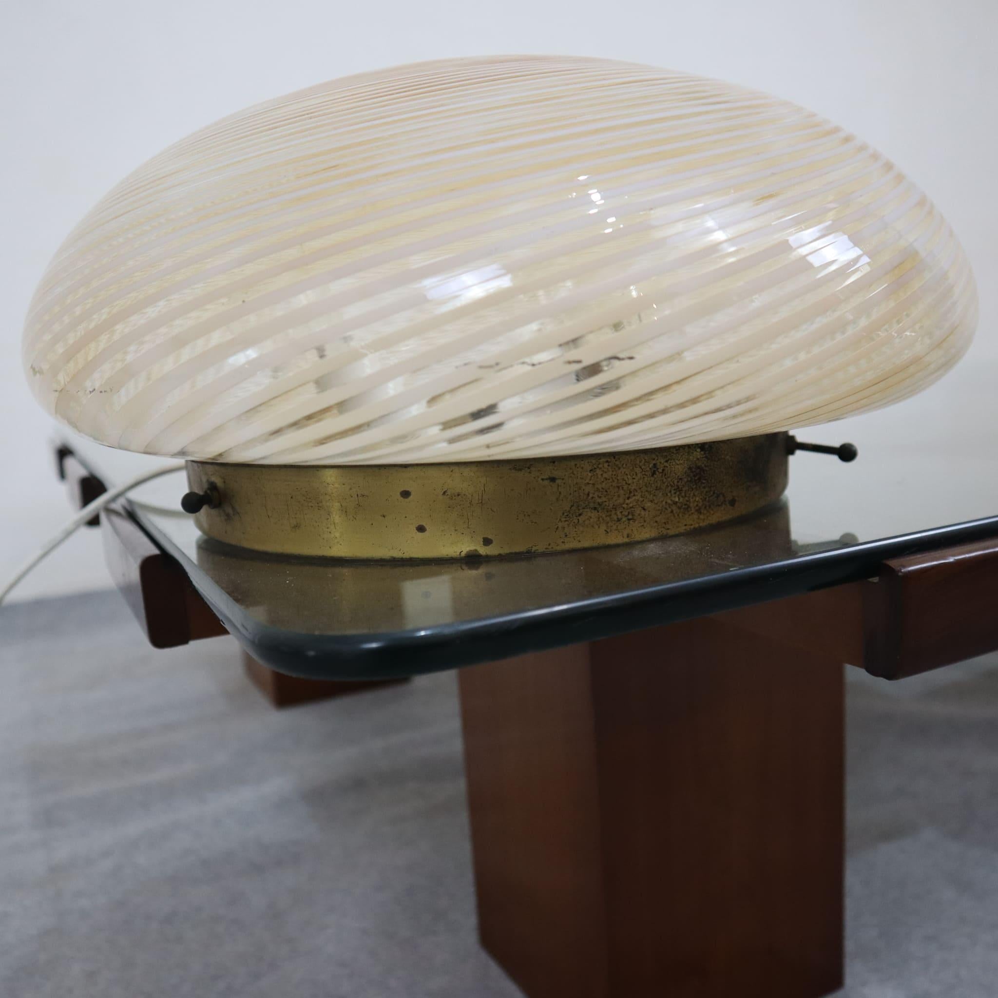 Brass Mid-century modern murano glass 