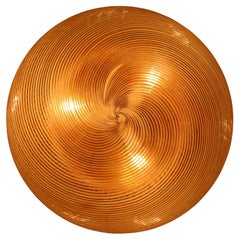 Mid-century modern murano glass "Filigrana" wall light sconce Venini Italy 1950