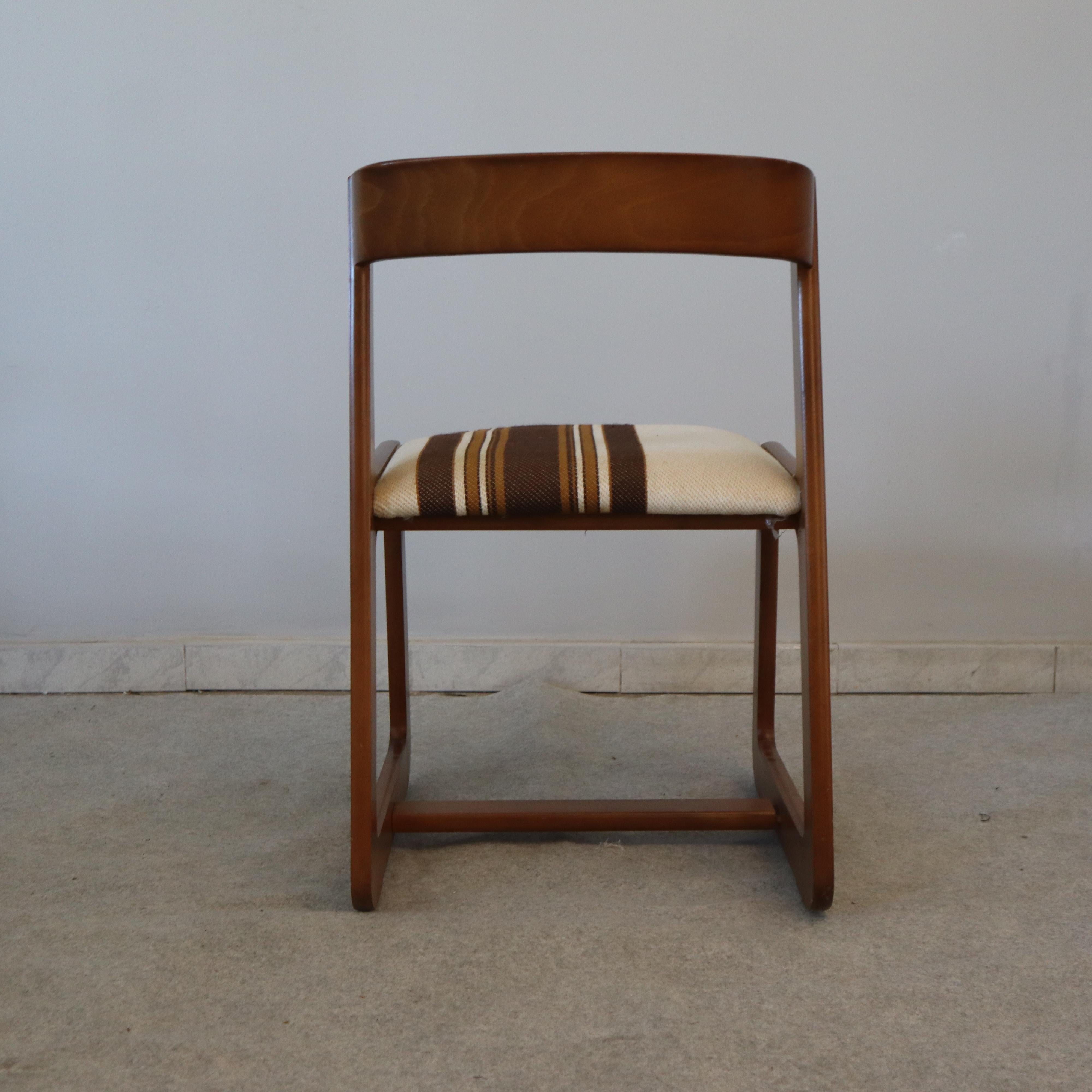 Six chaises en bois de Willy Rizzo pour Mario Sabot, Italie, années 1970 en vente 7
