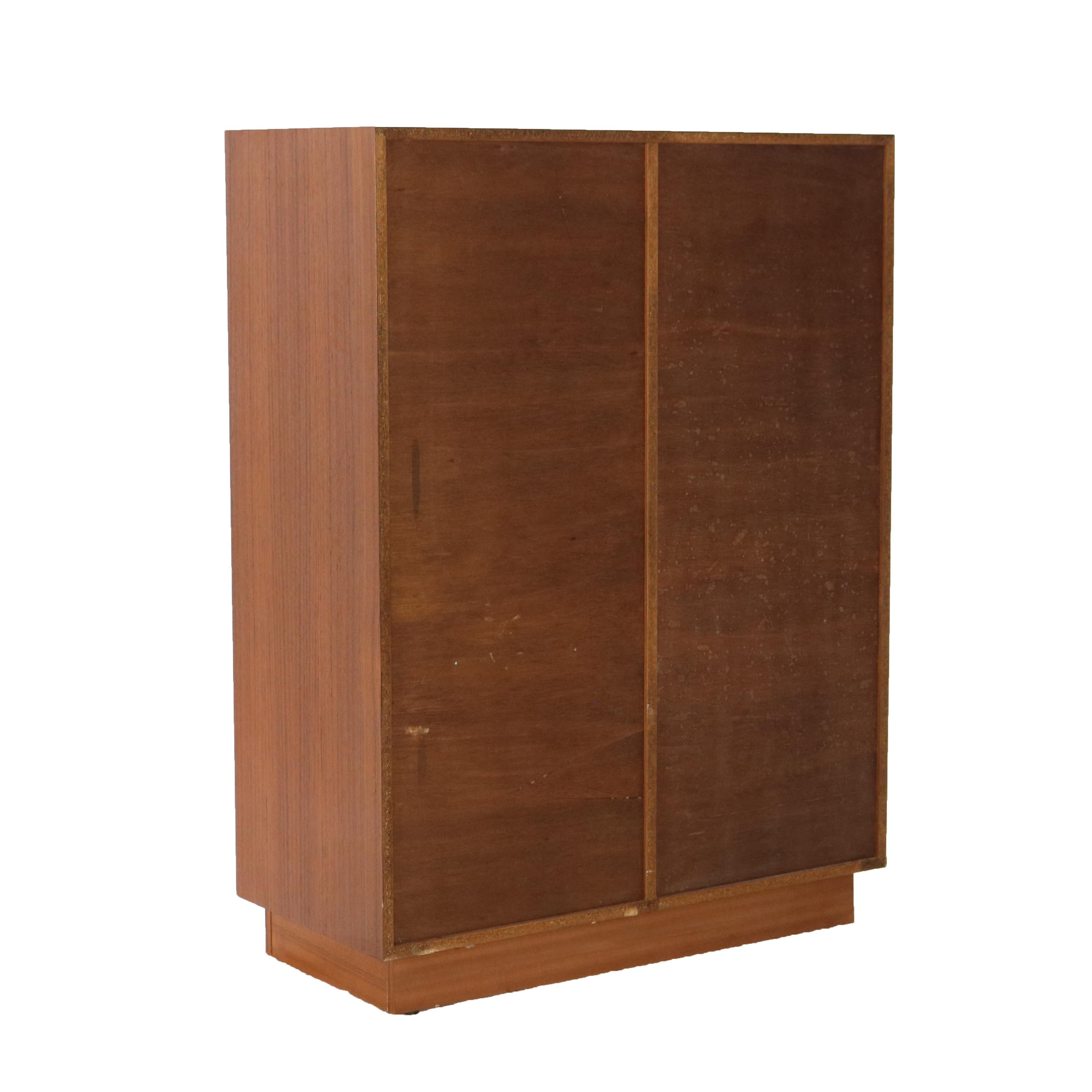 Mid Century Modern Danish Modern Teakwood Double Door Armoire 20thC For Sale 7