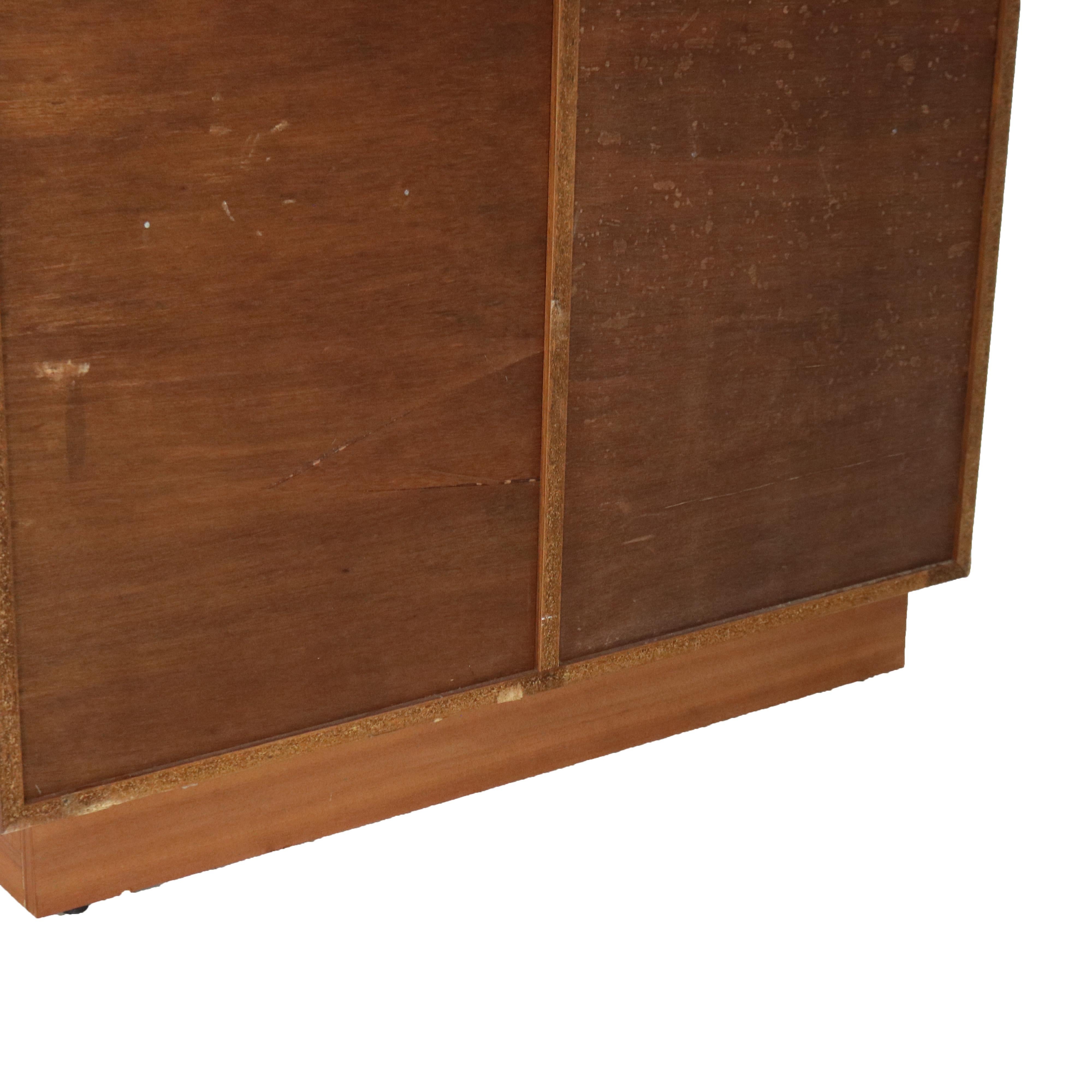 Mid Century Modern Danish Modern Teakwood Double Door Armoire 20thC For Sale 8