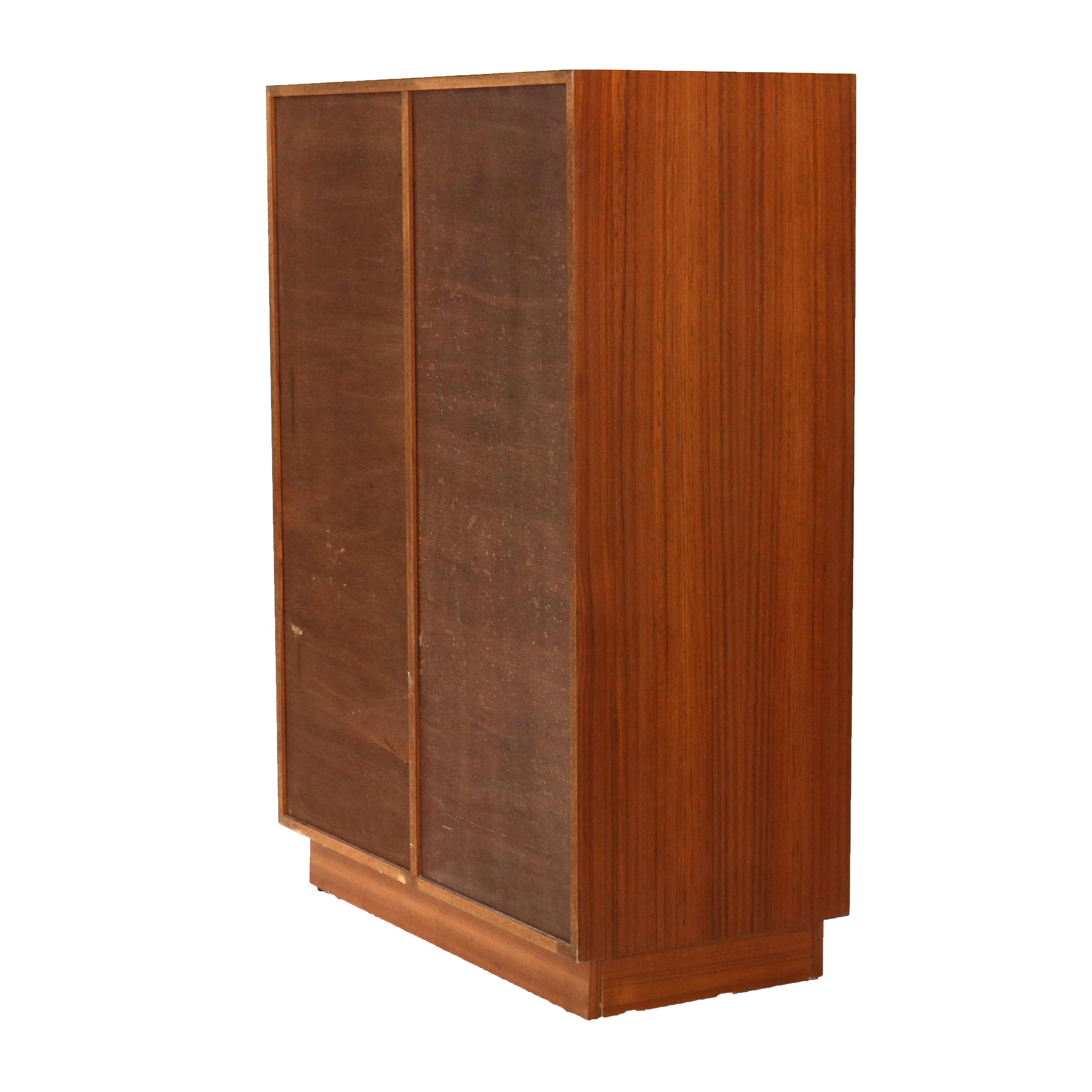Mid Century Modern Danish Modern Teakwood Double Door Armoire 20thC For Sale 11