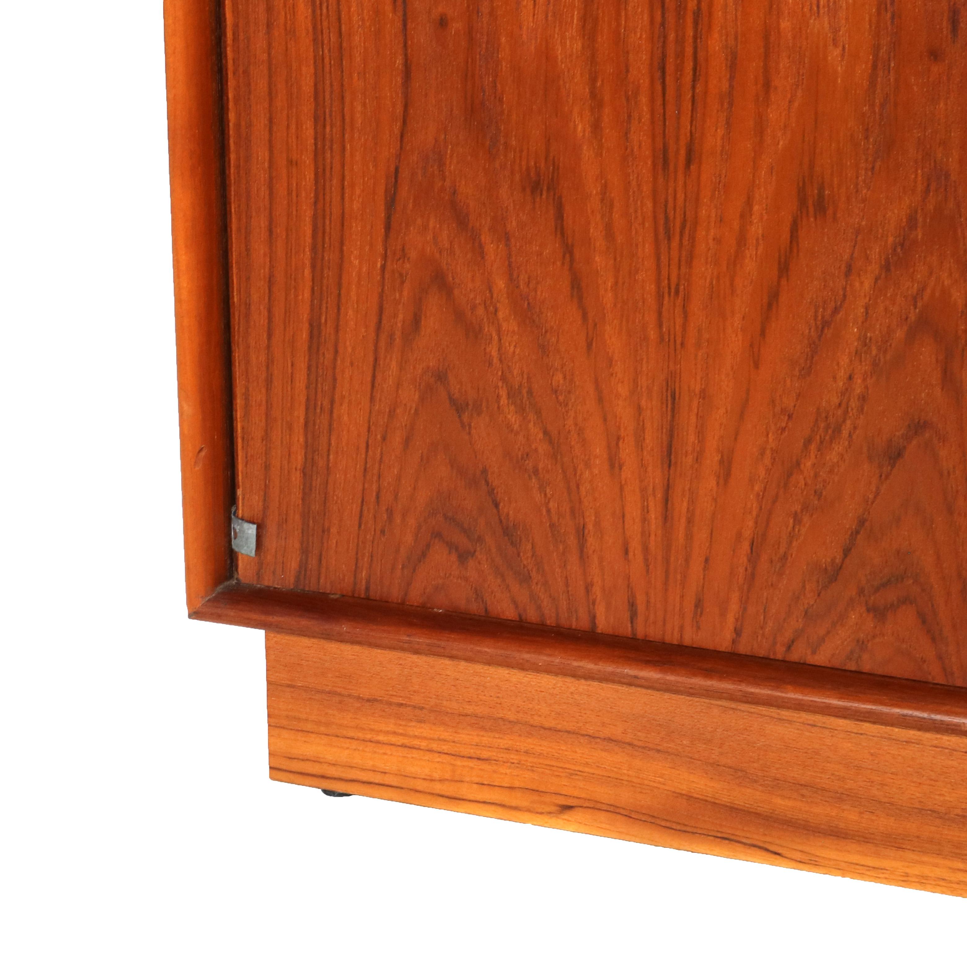 Mid-Century Modern Mid Century Modern Danish Modern Teakwood Double Door Armoire 20thC For Sale