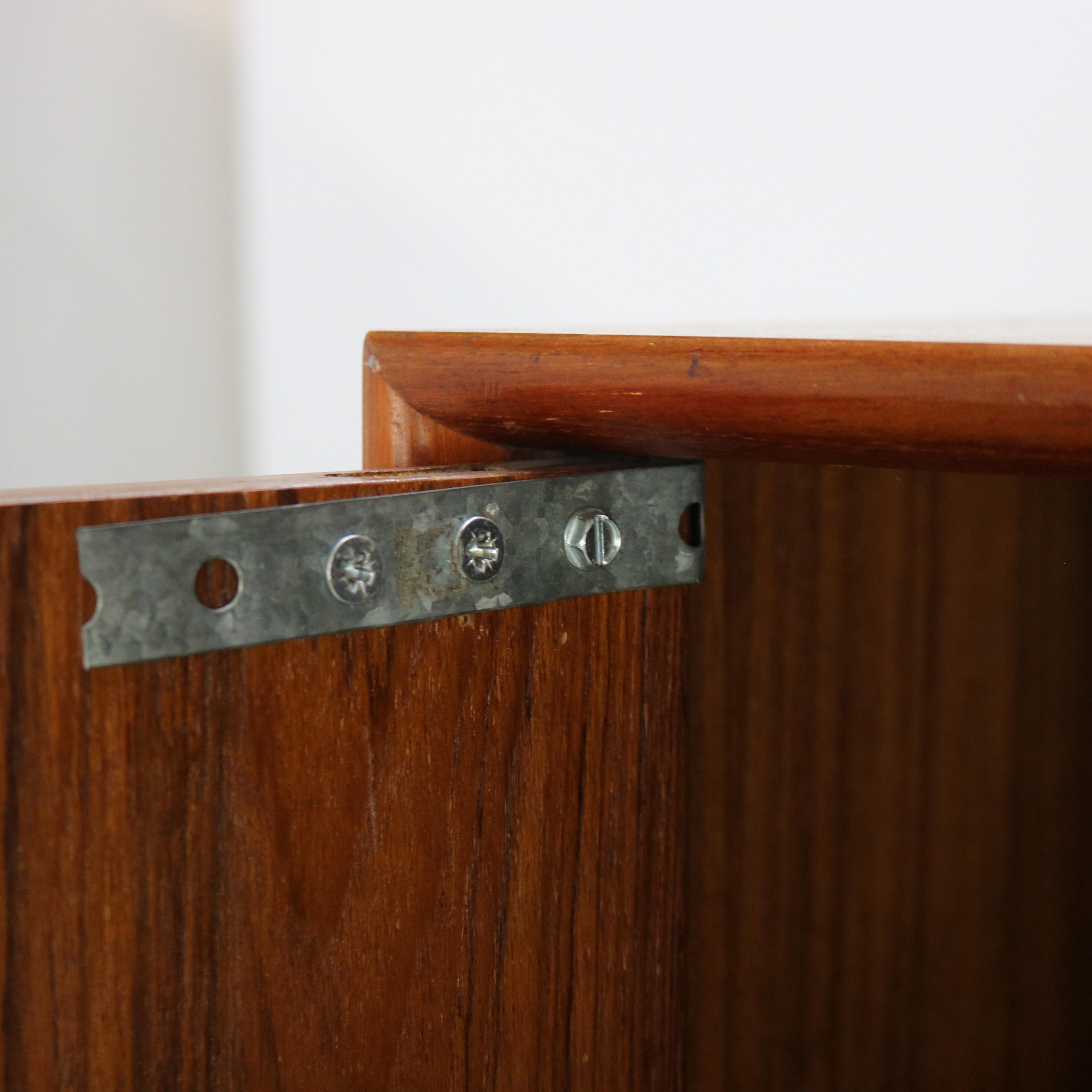 Mid Century Modern Danish Modern Teakwood Double Door Armoire 20thC For Sale 2