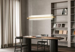 KDLN Modern NAMI Led Glass Linear Pendant (Brass Finish)