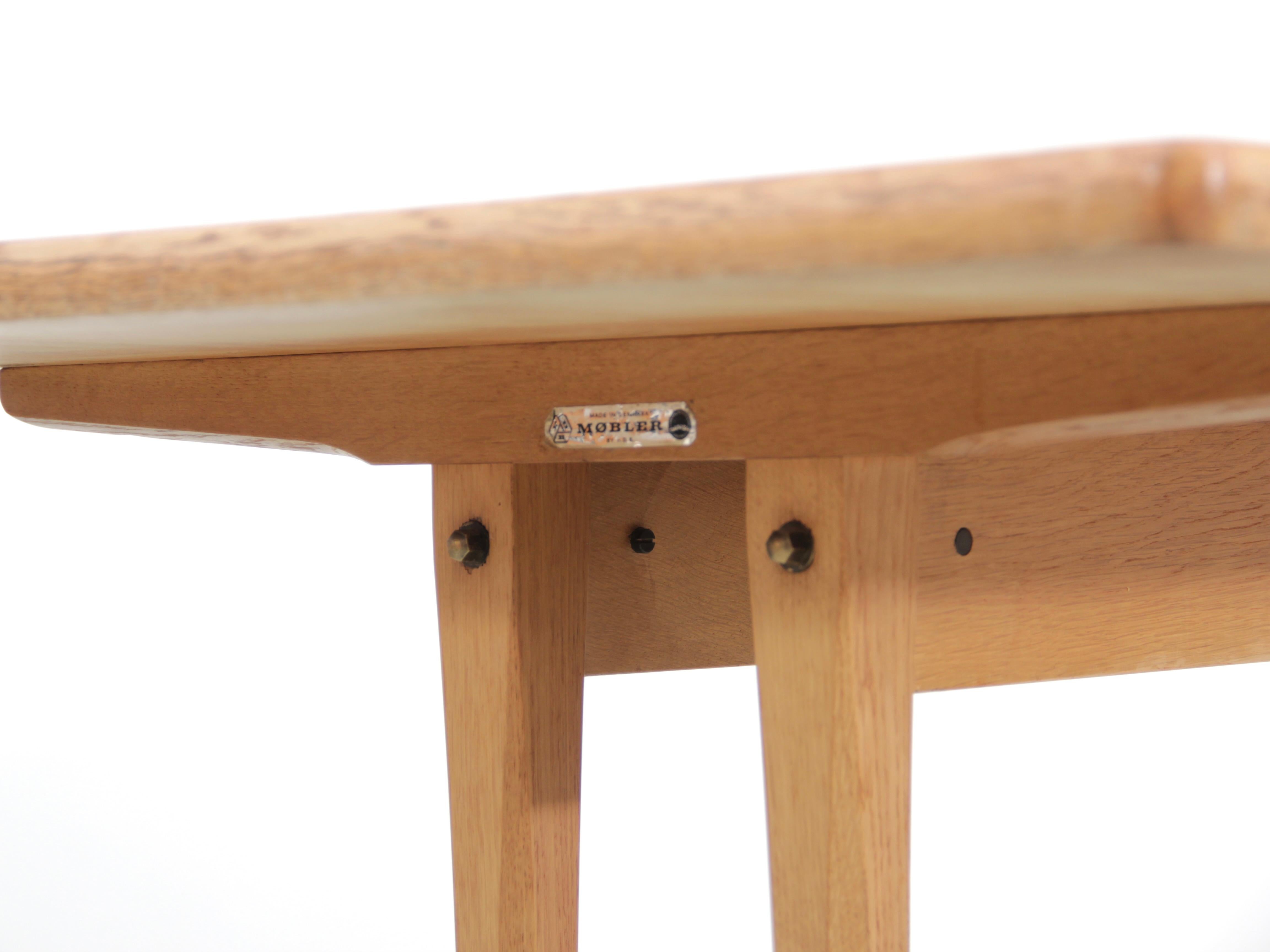 Oak Mid modern Scandinavian oak dining table model Shaker C18 by Borge Mogensen For Sale
