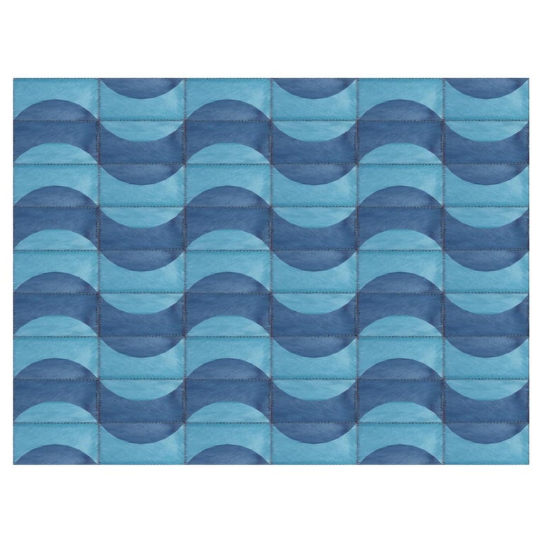 Mid Moon Light Blue Rug For Sale at 1stDibs