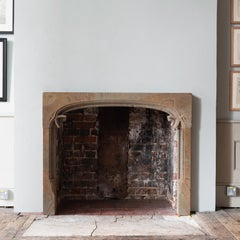 Mid-Nineteenth Century Gothic Horton Stone Fireplace