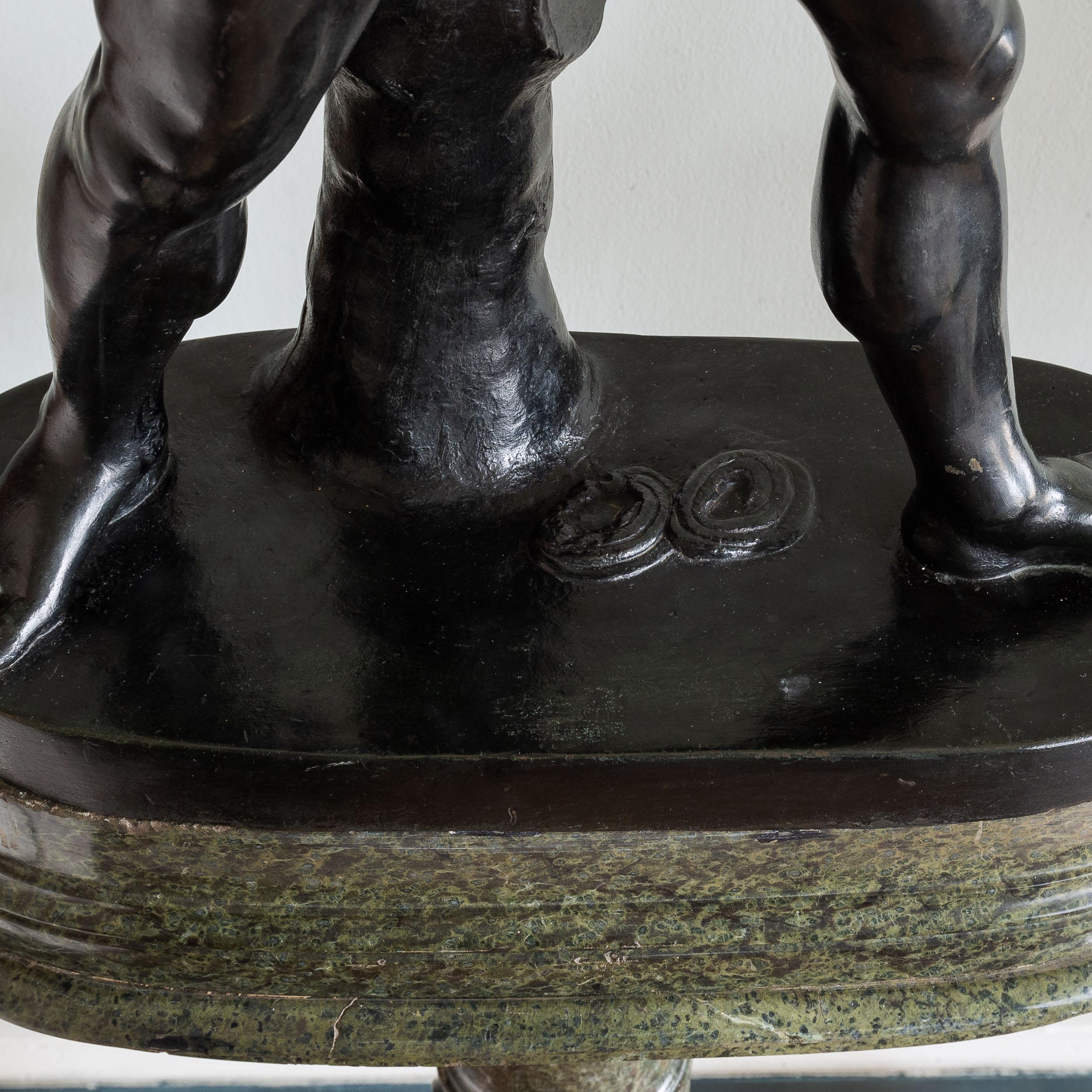 Sculture in bronzo di Creugas e Damoxenes della metà dell'Ottocento italiano in vendita 6
