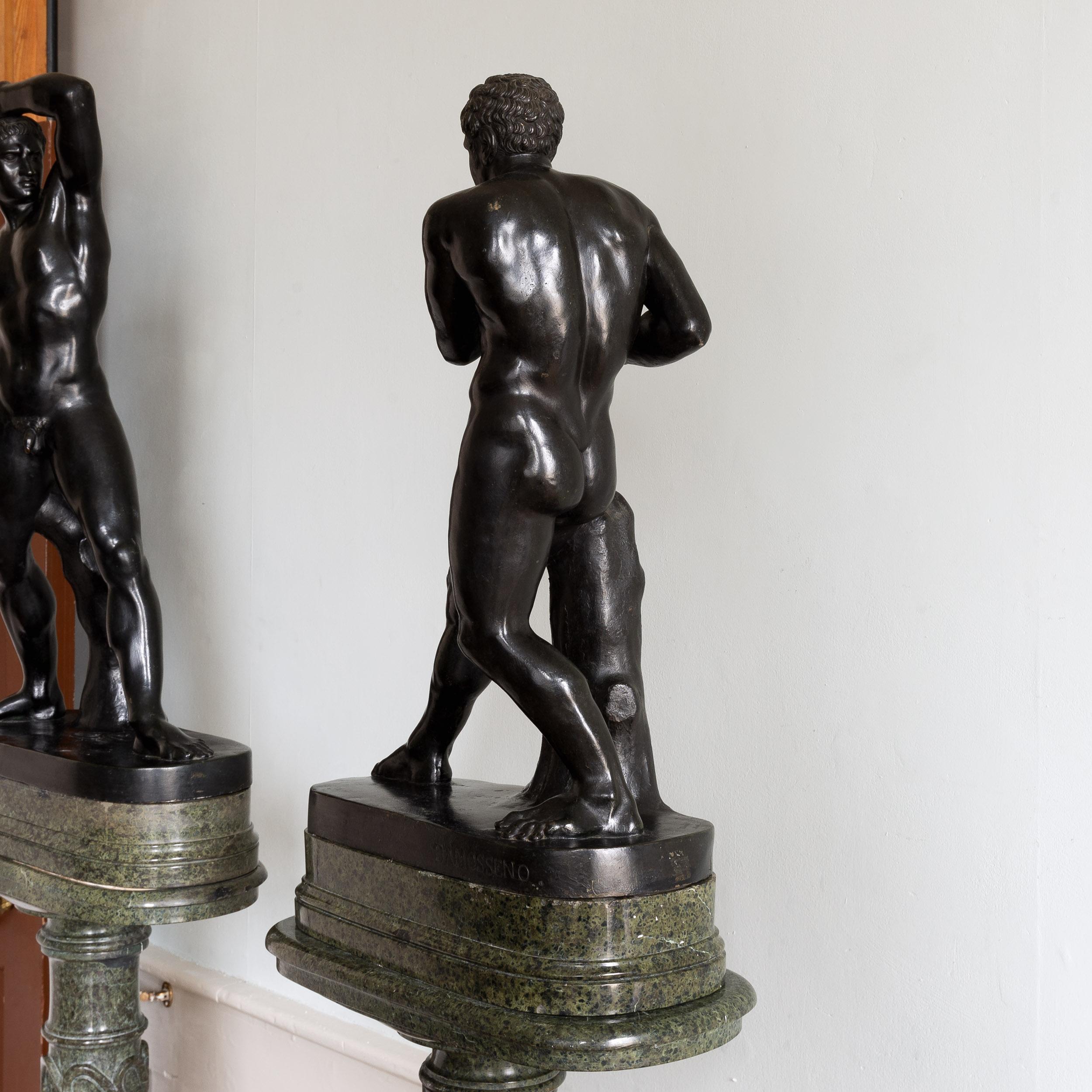 Sculture in bronzo di Creugas e Damoxenes della metà dell'Ottocento italiano
dopo l'originale settecentesco 