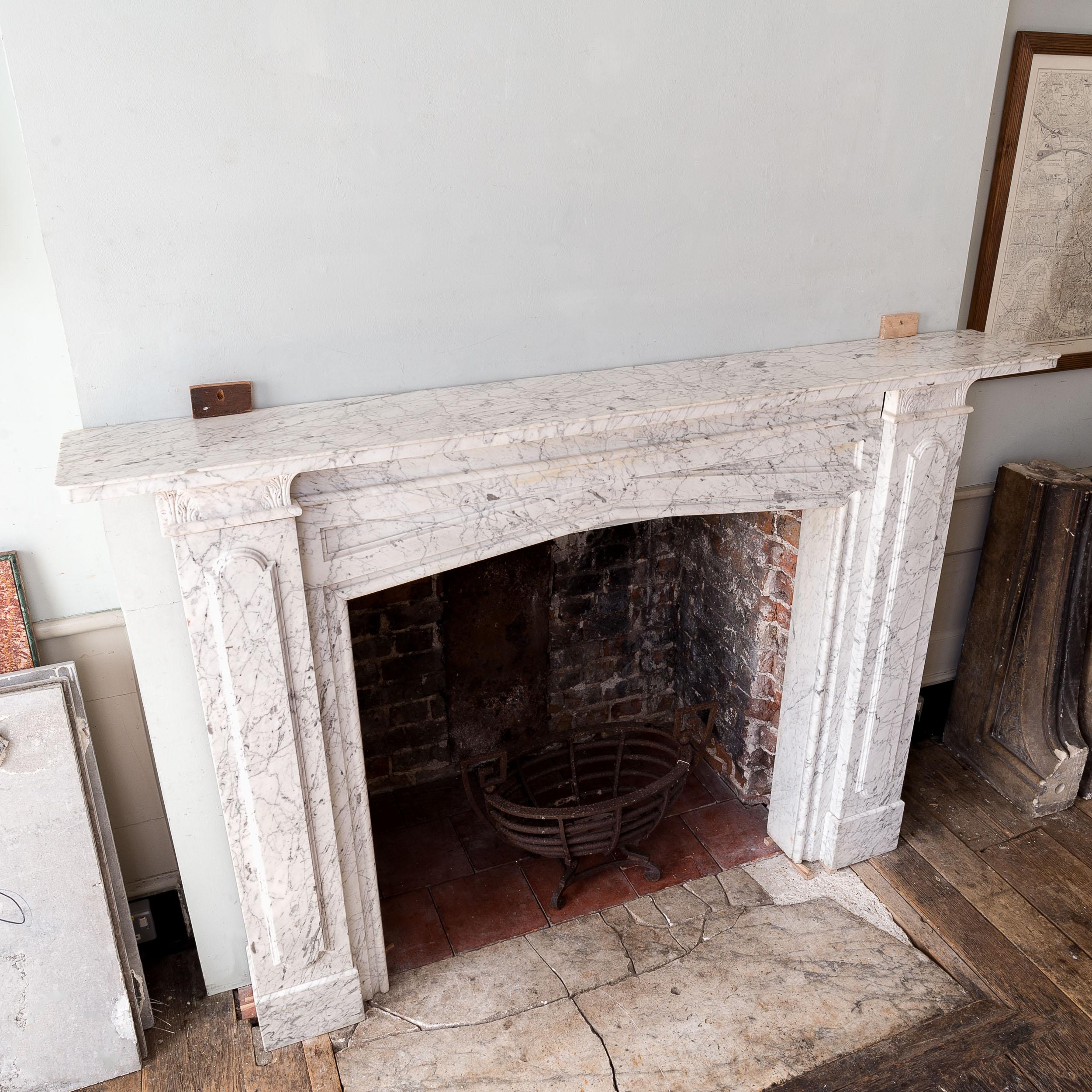Mid-Nineteenth Century 'Old English' Marble Fireplace 4