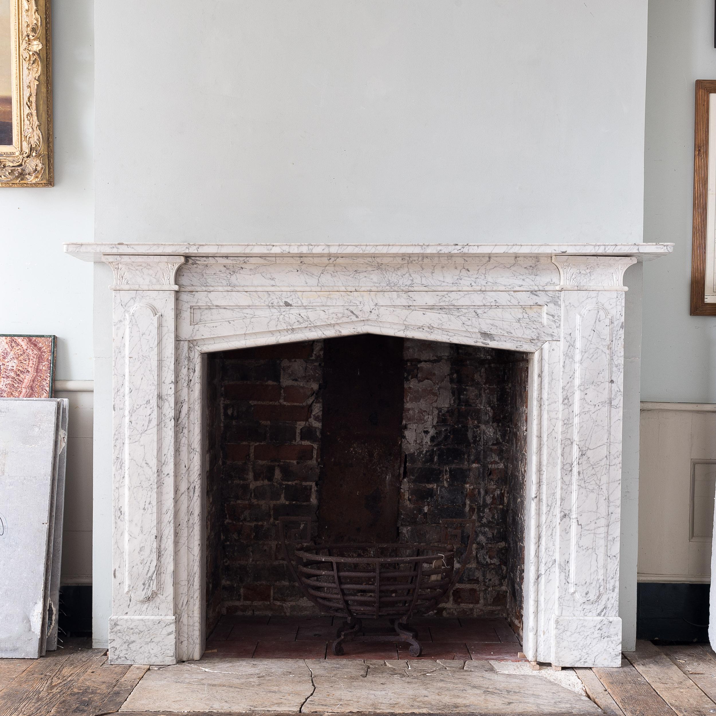 Mid-Nineteenth Century 'Old English' Marble Fireplace 5