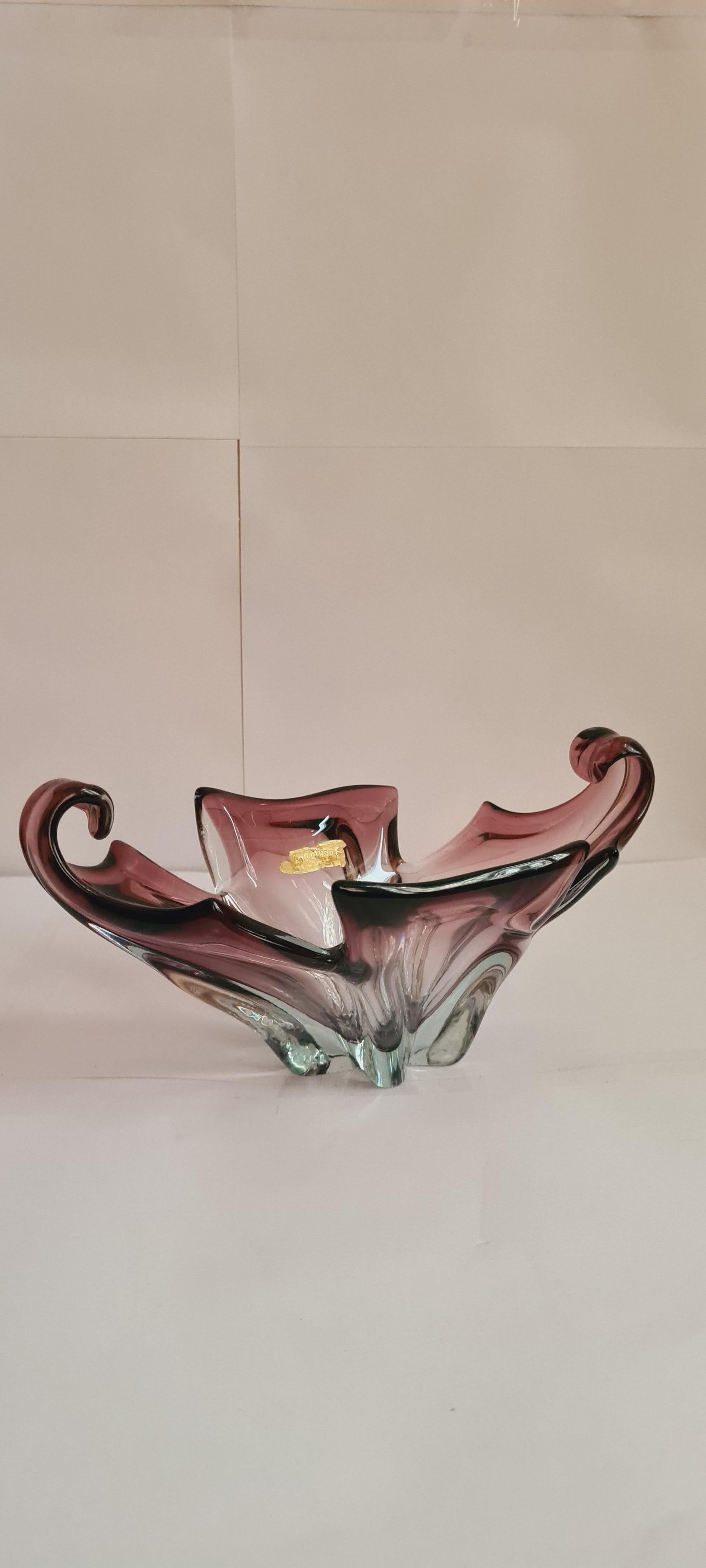 Other Mid-Century Murano Glass Sommerso Bowl For Sale