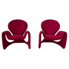 Mid Pair of Mid-Century Modern Jaymar Sculptural Lounge Chairs