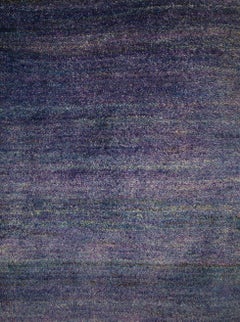 Mid-Size Vibrant Violet Contemporary Gabbeh Persian Wool Rug