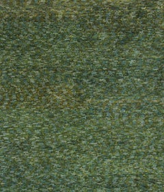 Mid-Size Green Contemporary Gabbeh Persian Wool Rug