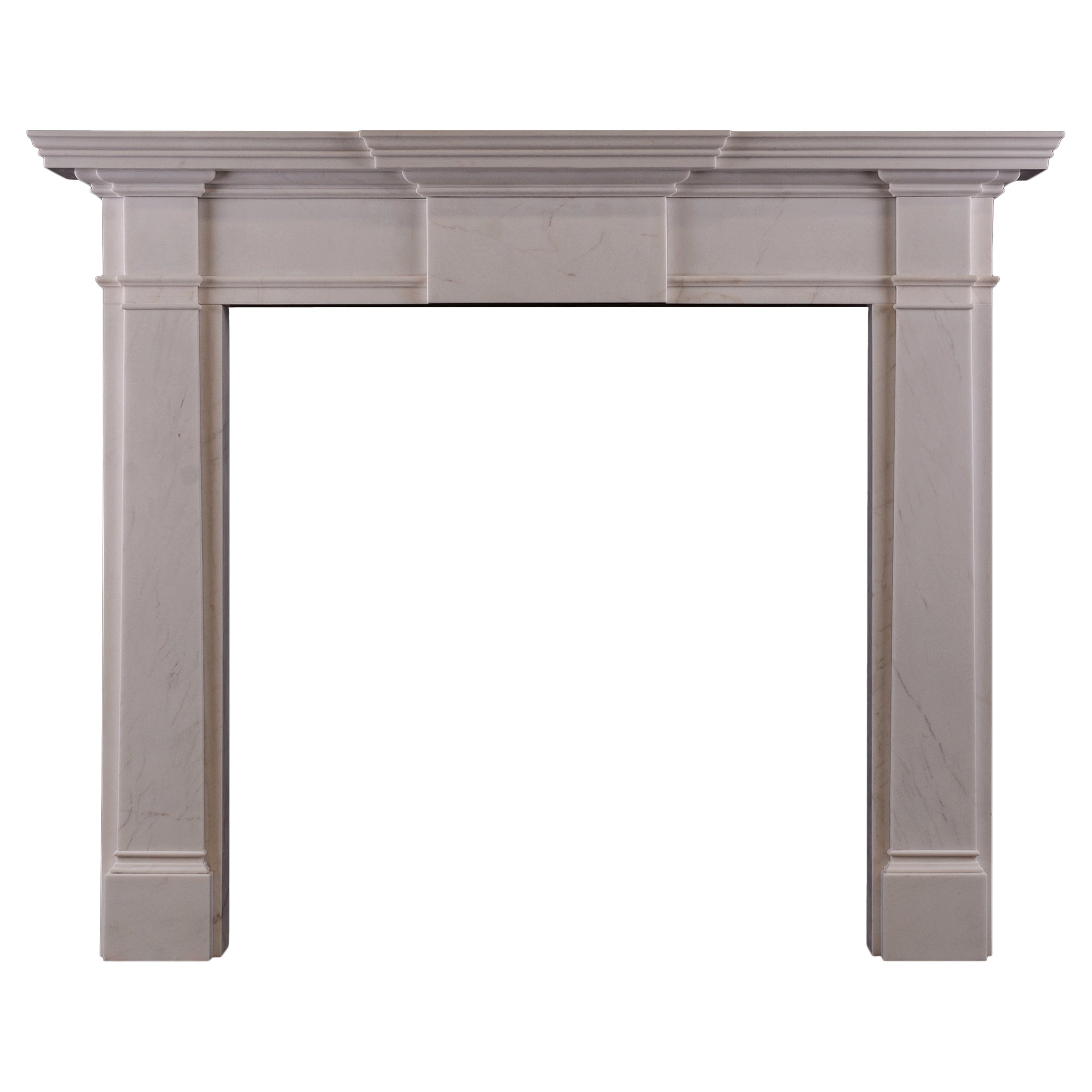 Mid-Sized English Georgian Style Fireplace