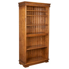Vintage Mid-Sized, Tall, Bookcase, English Oak, Gothic Overtones, 20th Century