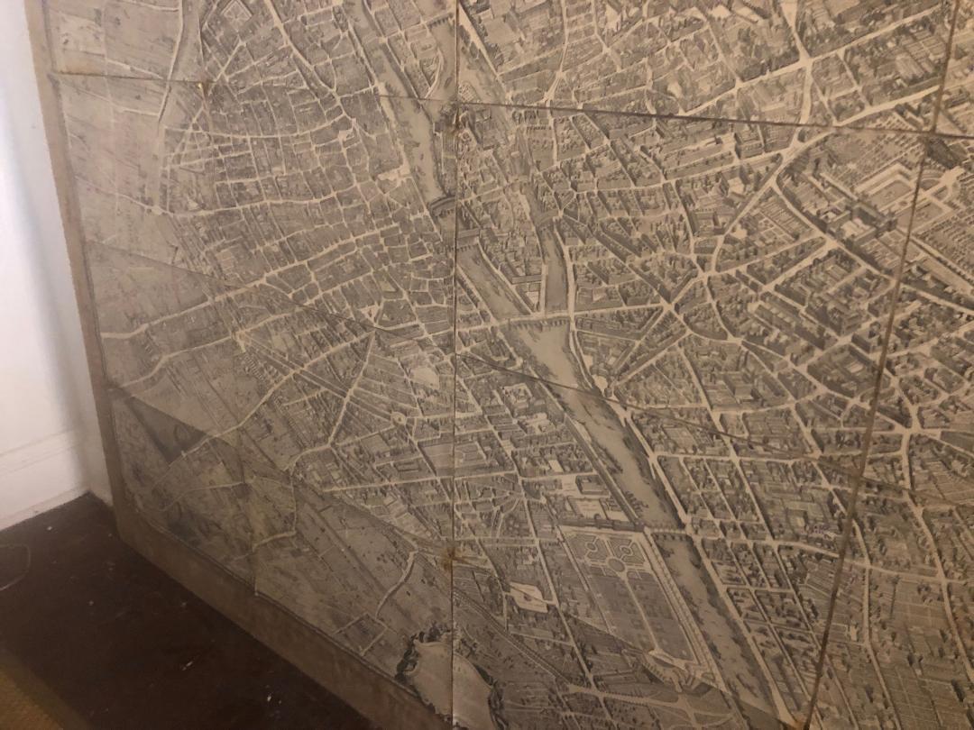 Mid-Sized Turgot Map of Paris, 1950 Pressing of a Map from 1739 3