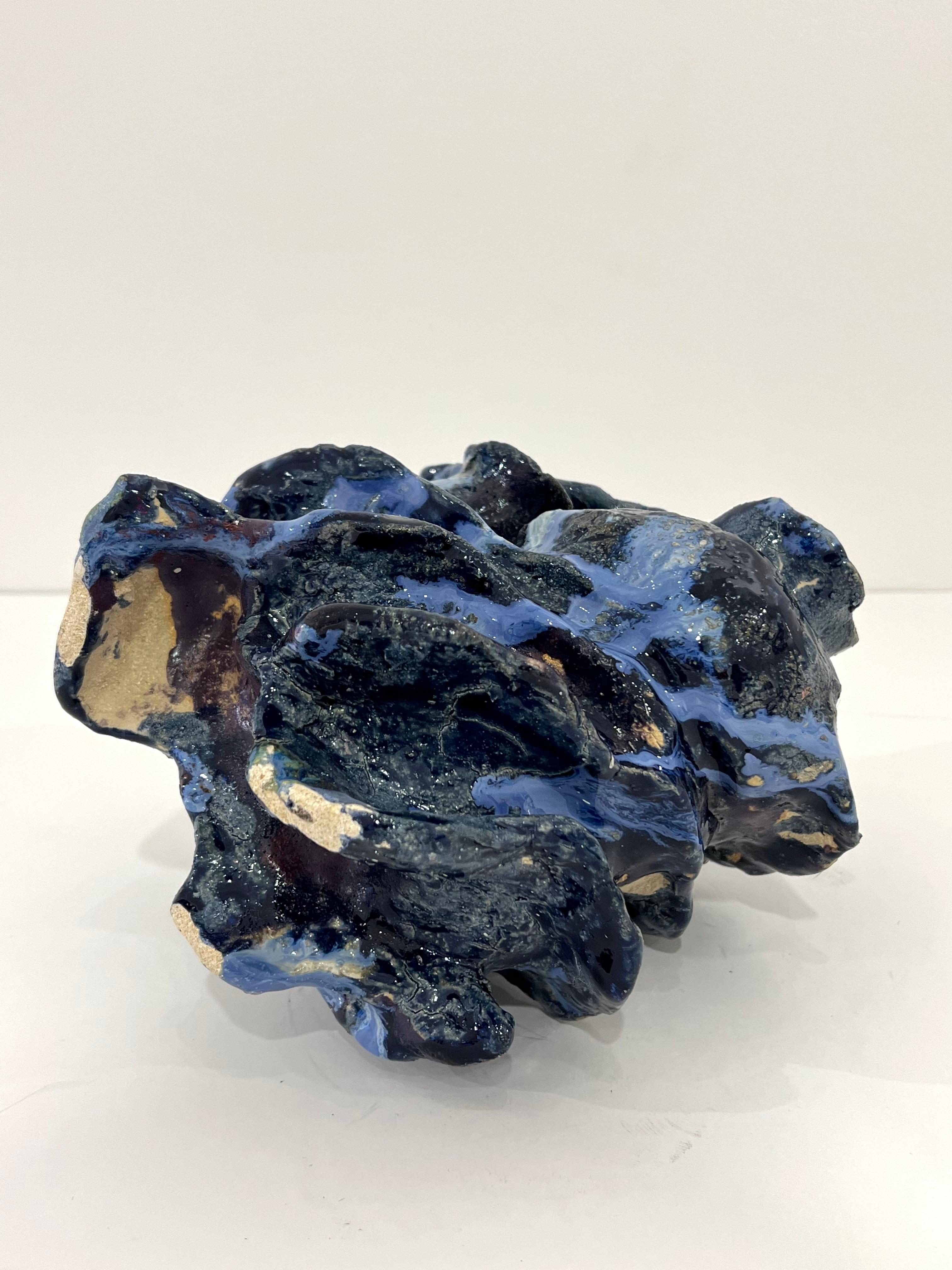 Danese Vaso scultoreo in ceramica smaltata medio-piccolo di Henrik Folsgaard in vendita
