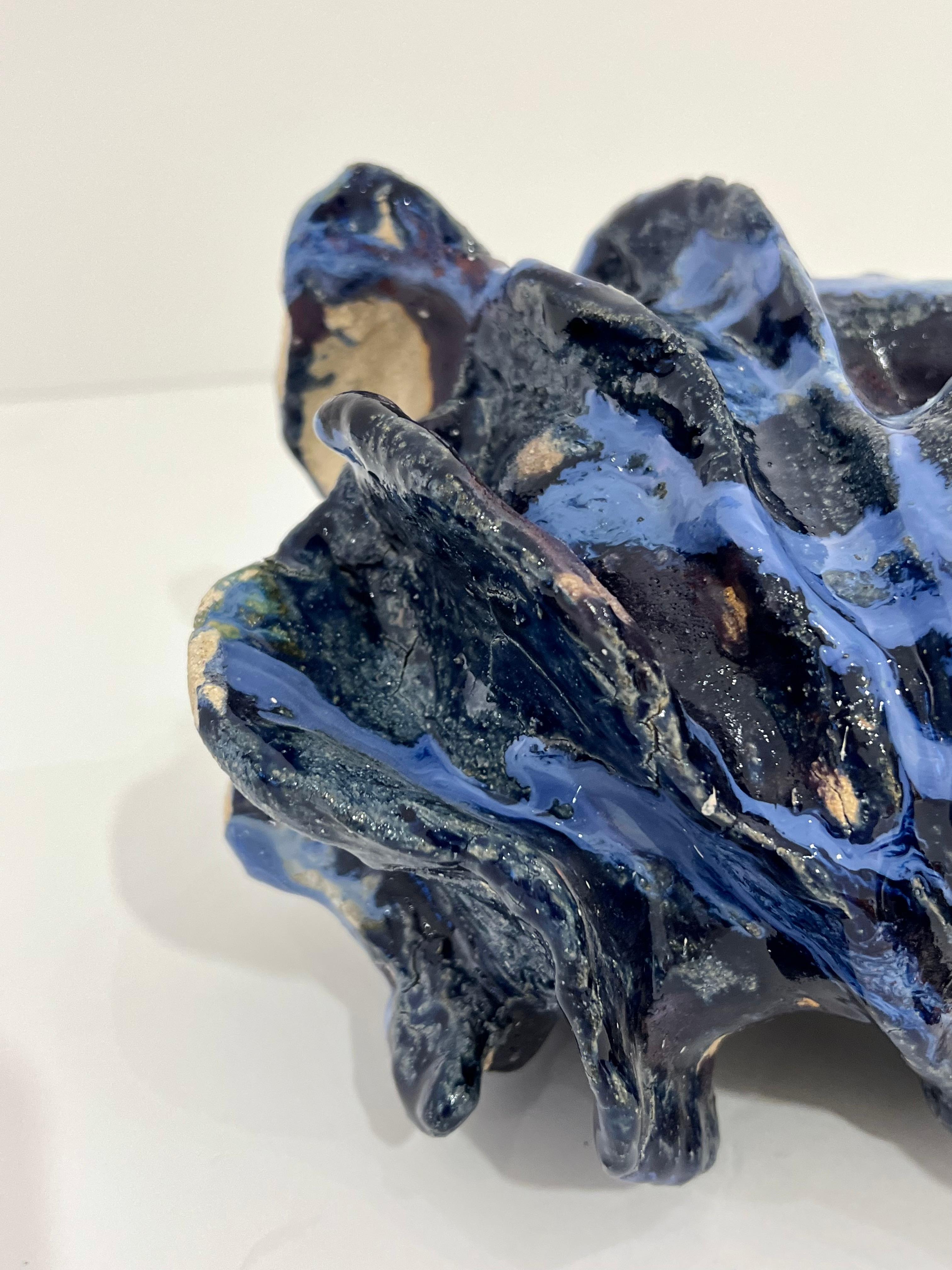Vaso scultoreo in ceramica smaltata medio-piccolo di Henrik Folsgaard in vendita 1