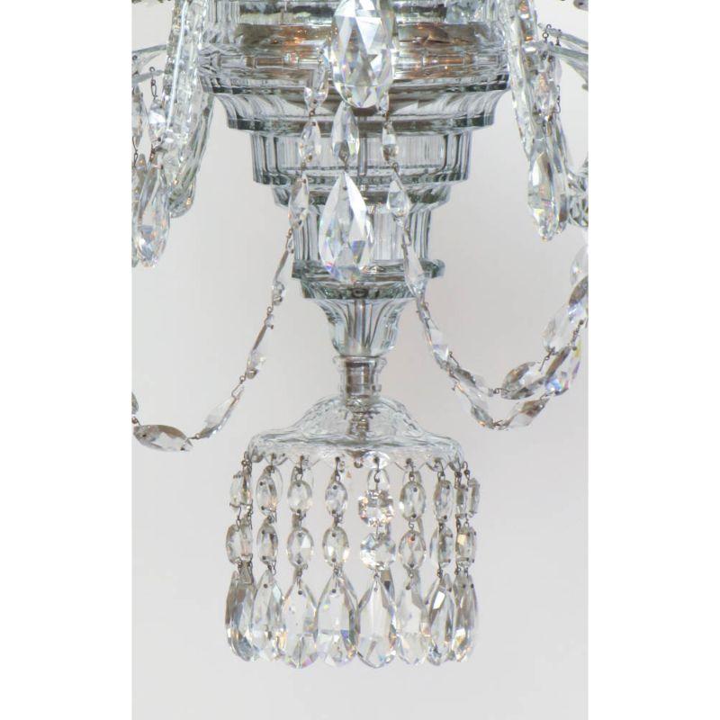 18th Century and Earlier Mid to Late 18th Century George III Crystal Chandelier For Sale