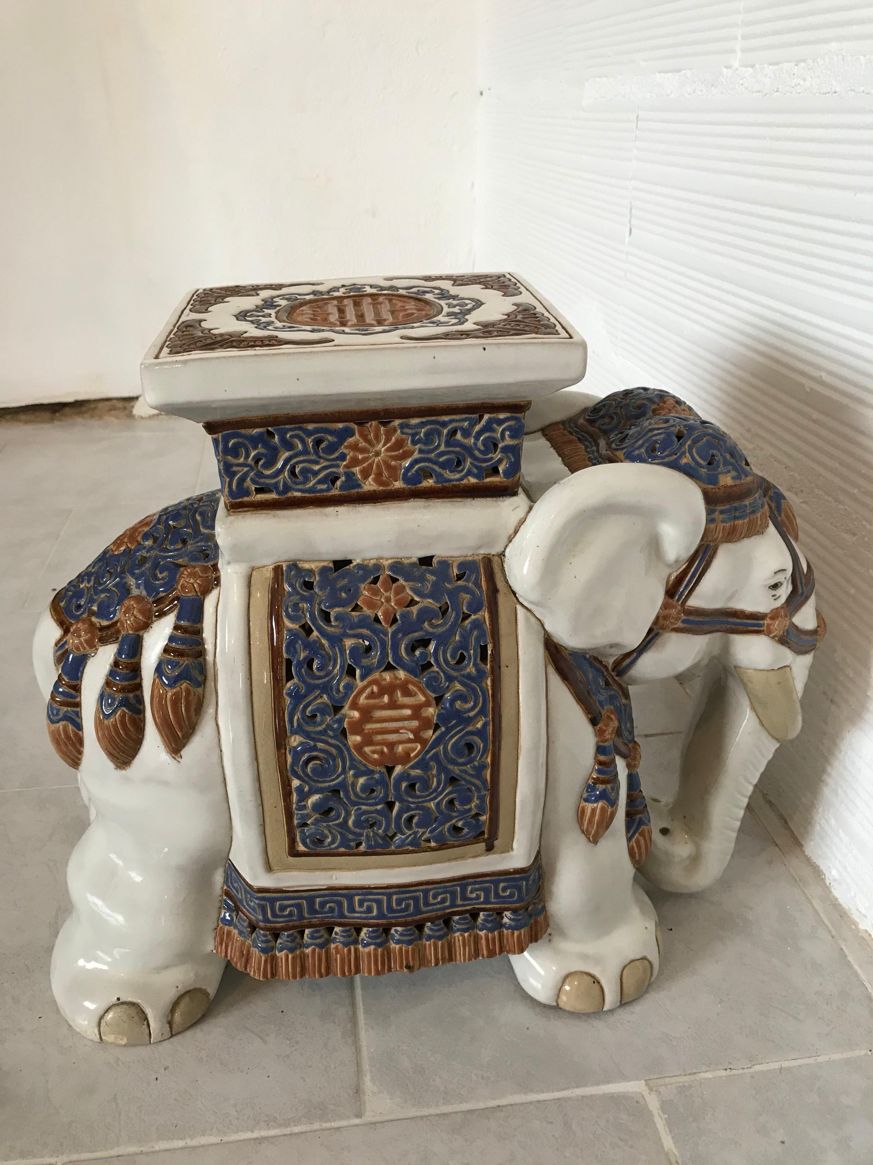 ceramic side table stool