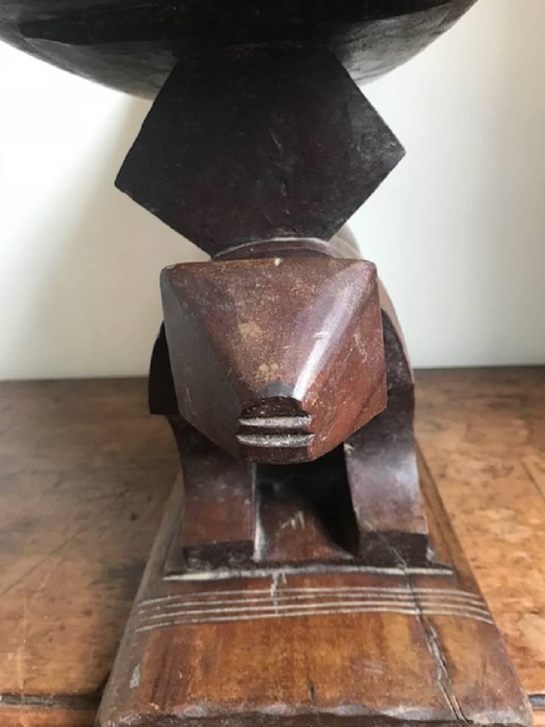 Mid-20th Century African Tribal Stool For Sale 3
