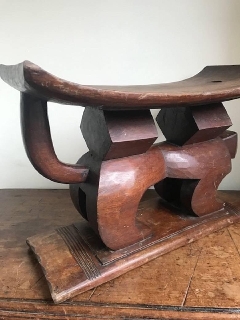Wood Mid-20th Century African Tribal Stool For Sale