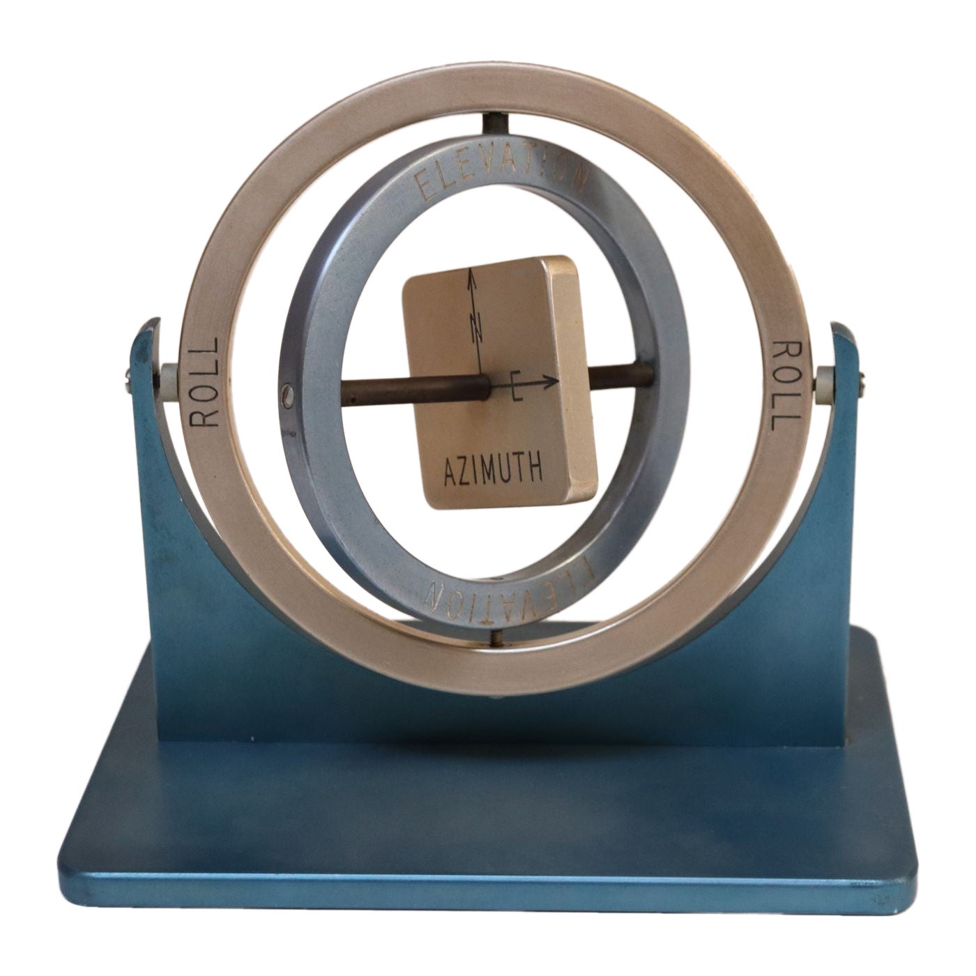 Gyroscope en aluminium du milieu du Twentieth siècle Boussole Outil scientifique
