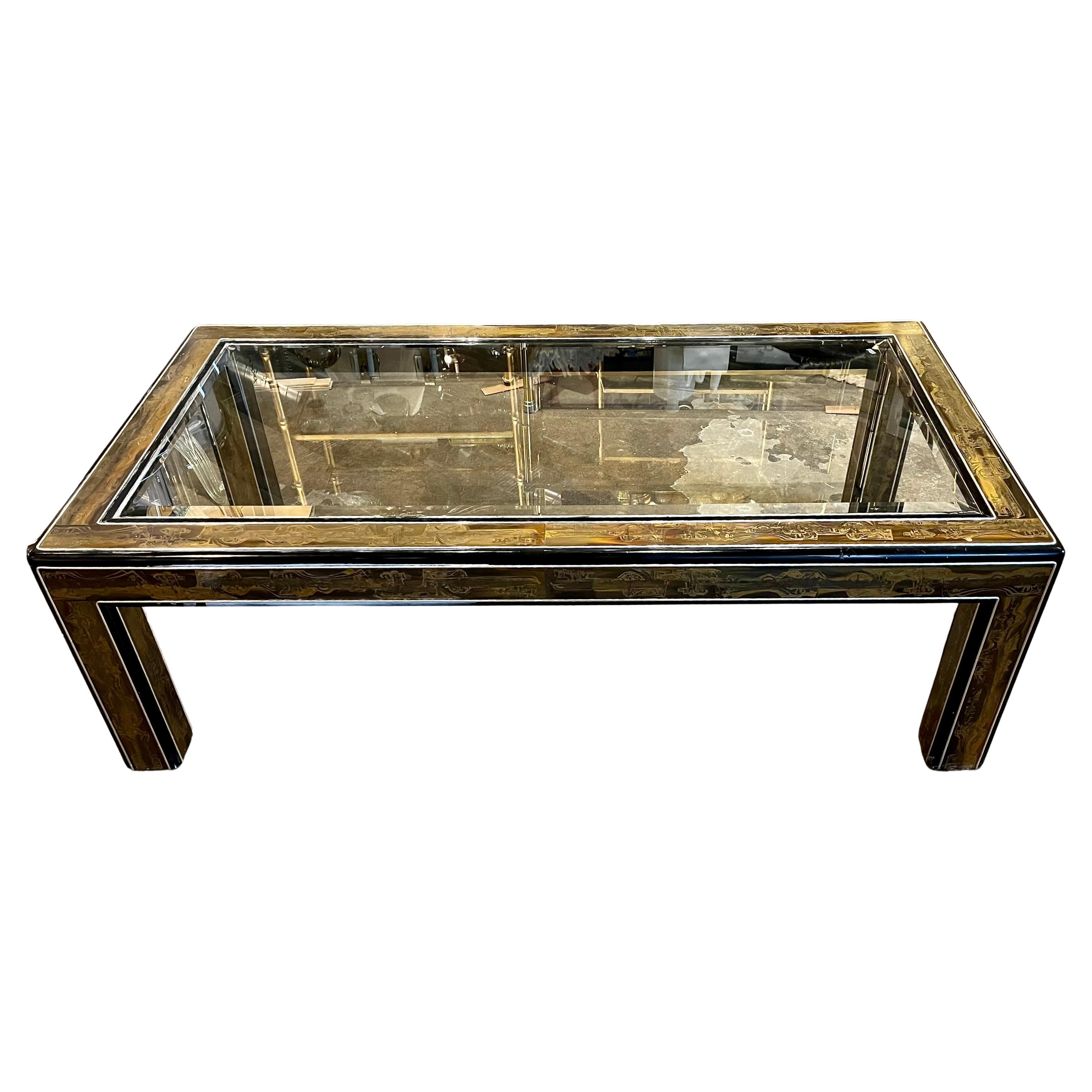 Mid Twentieth Century coffee table by Mastercraft designed by Bernhard Rohde.