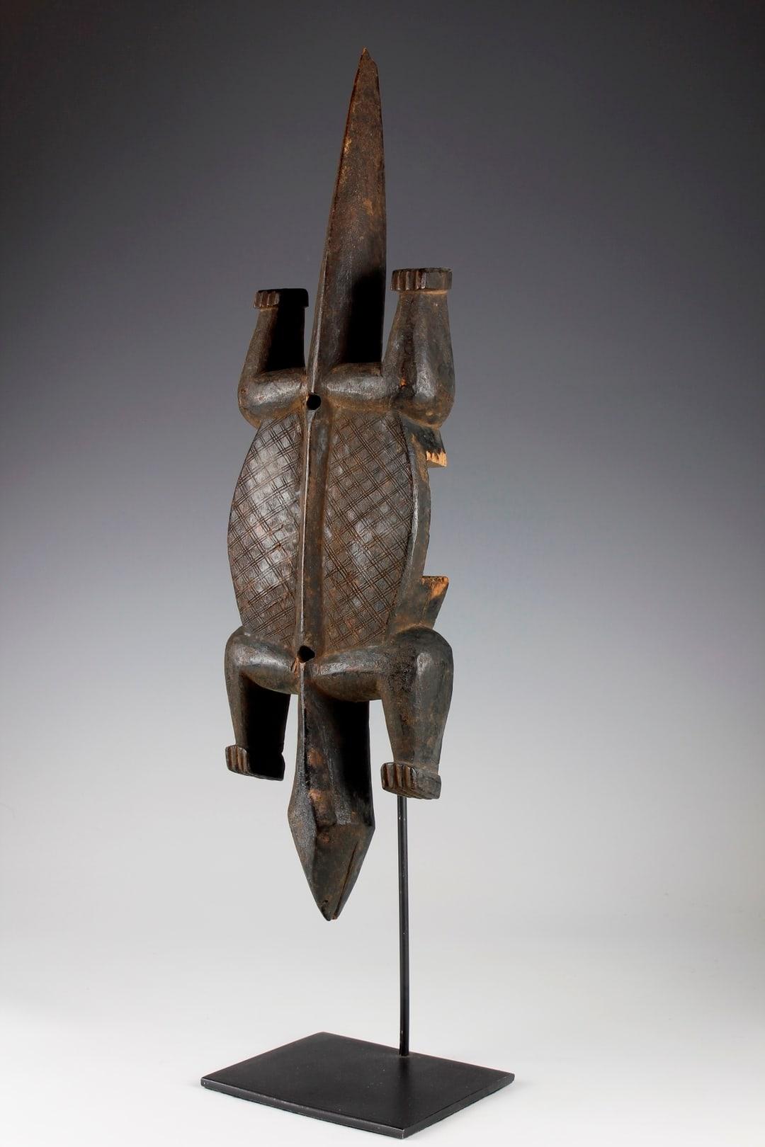 Tribal Mid-Twentieth Century Granary Door Lock in the Form of a Crocodile  For Sale