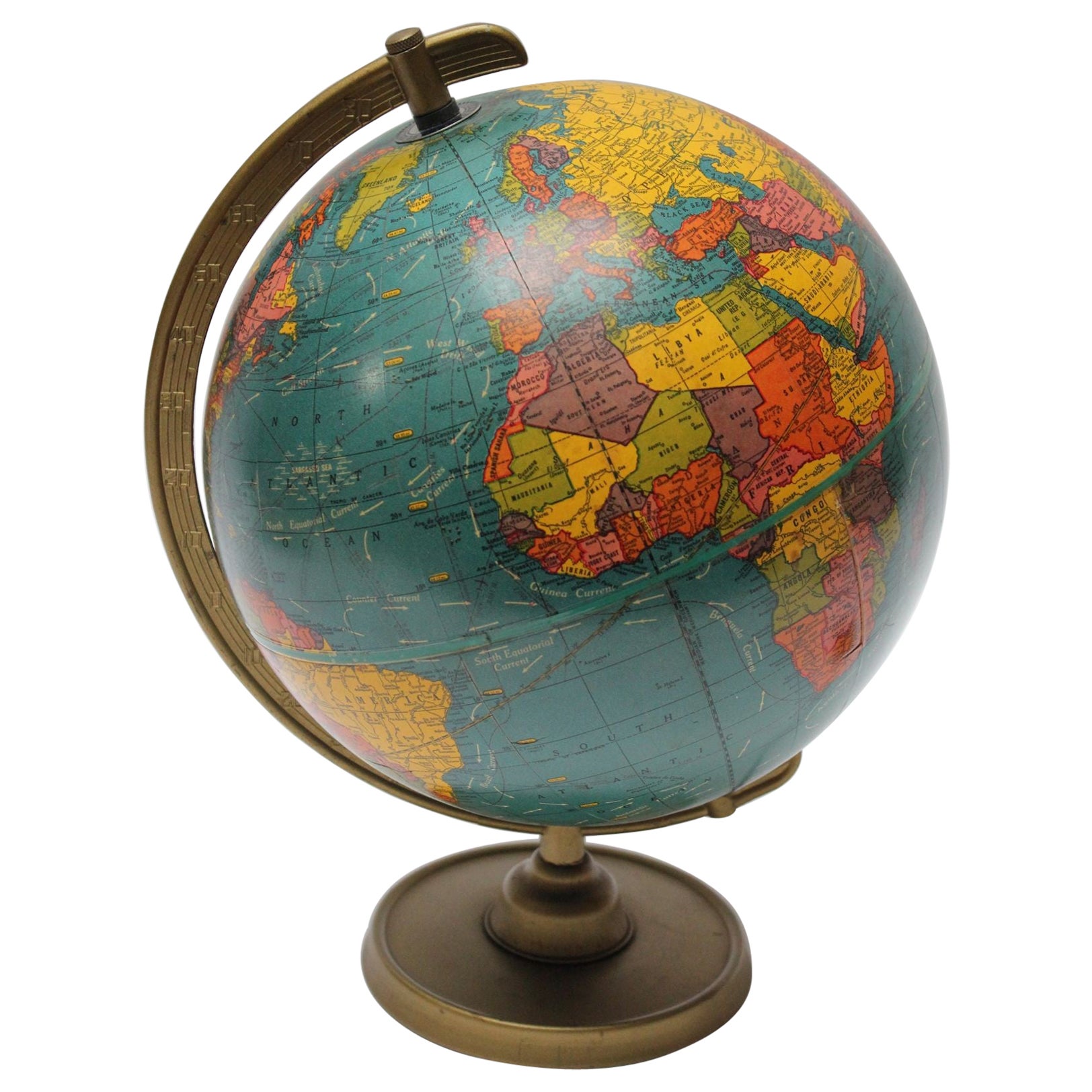 Mid-Twentieth Century Illuminated "Plasti-Lite" Globe by George F. Cram