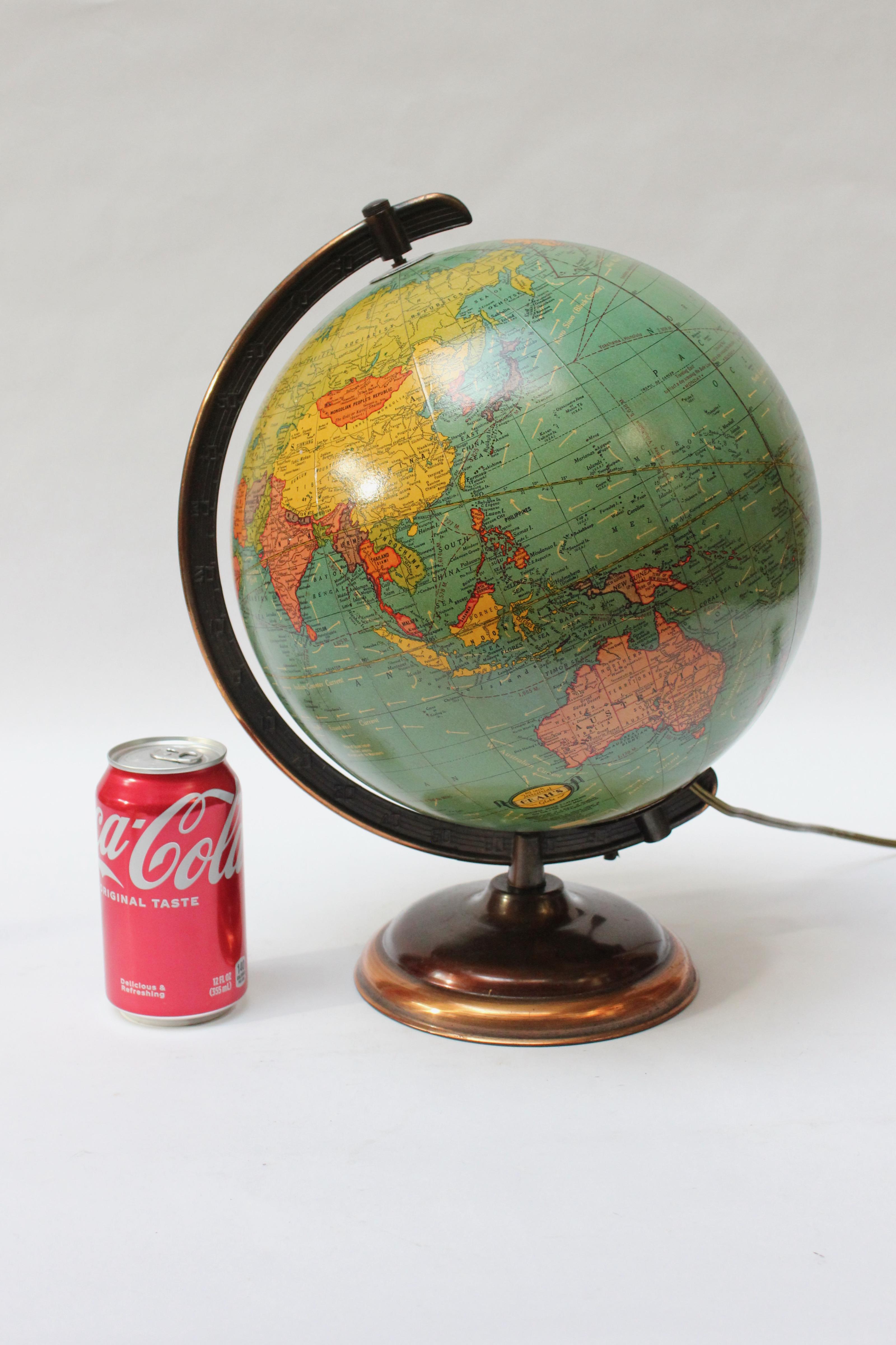 vintage illuminated globe