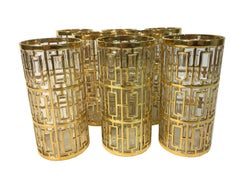 Mid-20th Century, Imperial Glass Company, 26-Piece Shoji Pattern Barware