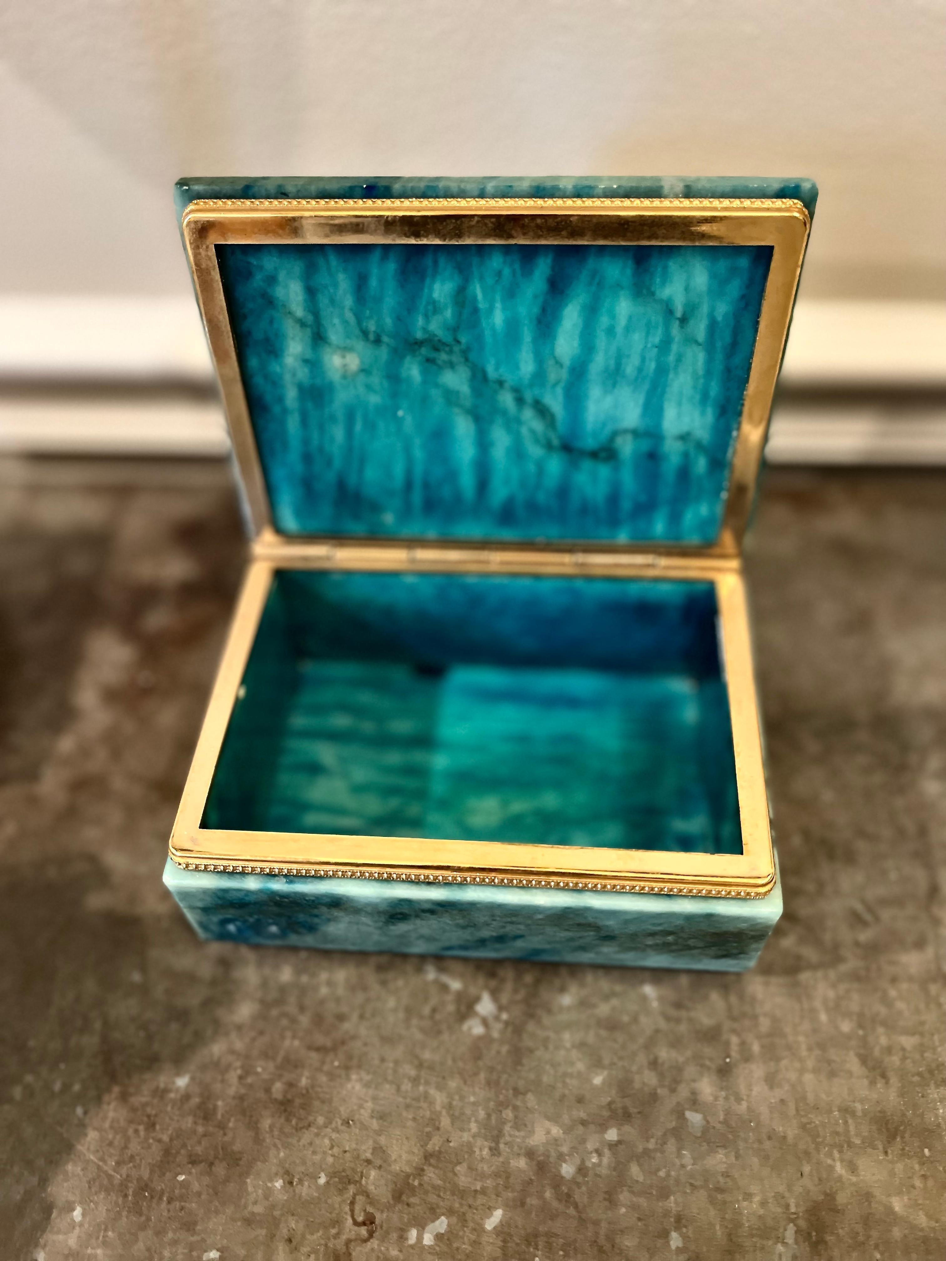 teal decorative box