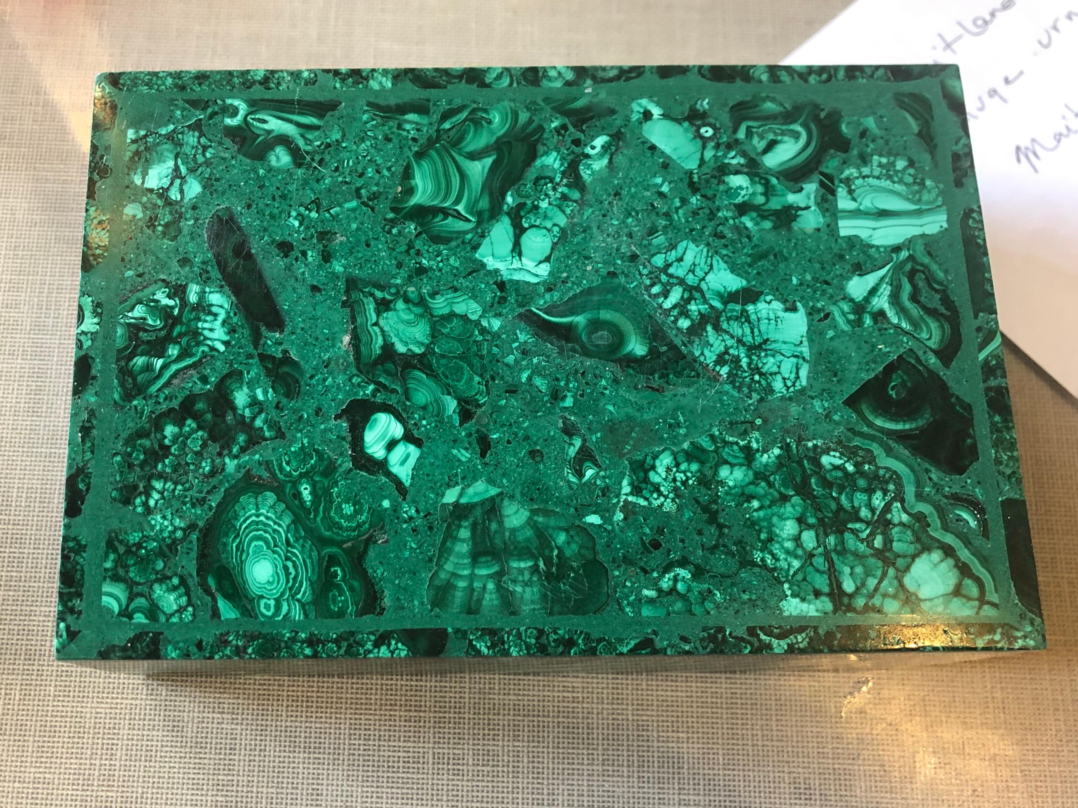 Mid-Century Modern Mid-20th Century Malachite Box