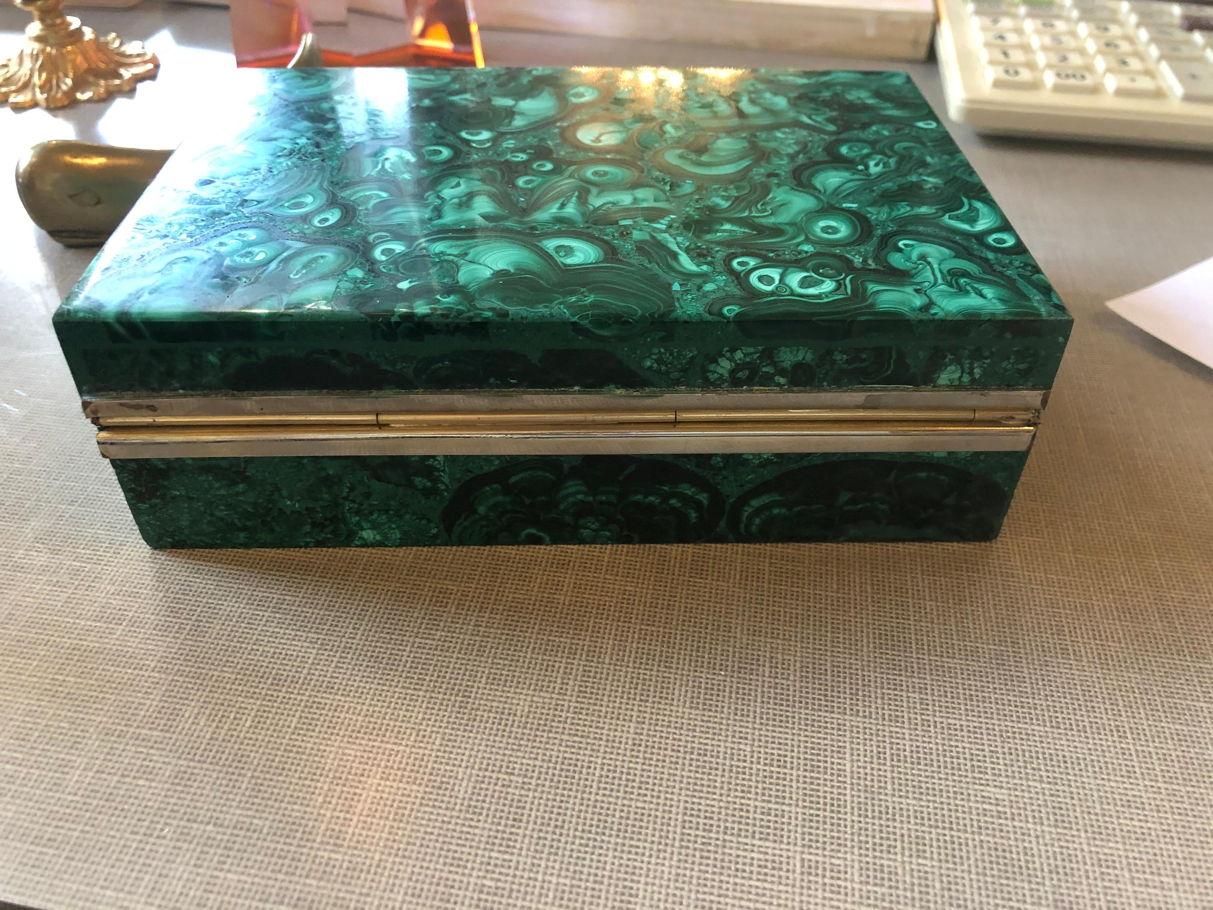 Chinese Mid-20th Century Malachite Box
