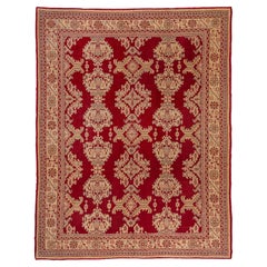 Mid Twentieth Century Oushak in Bold Red
