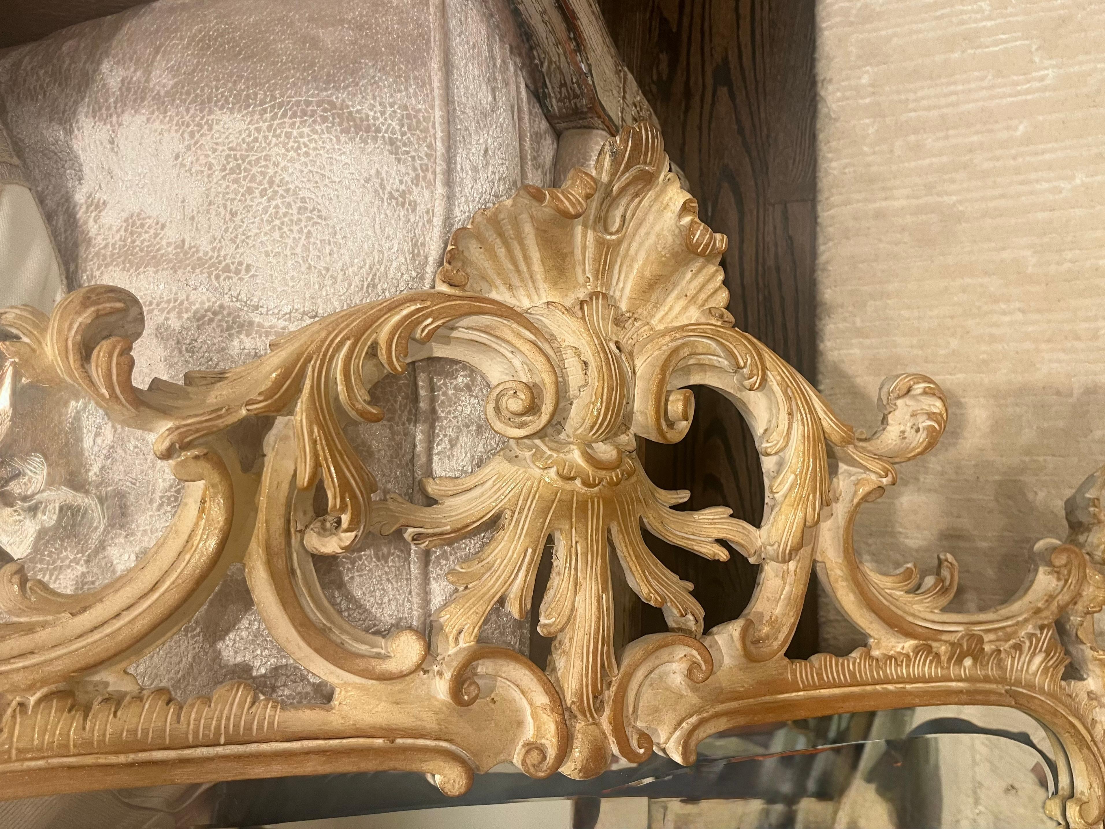 Carved Mid Twentieth Century Rococo style mirror by La Barge. For Sale