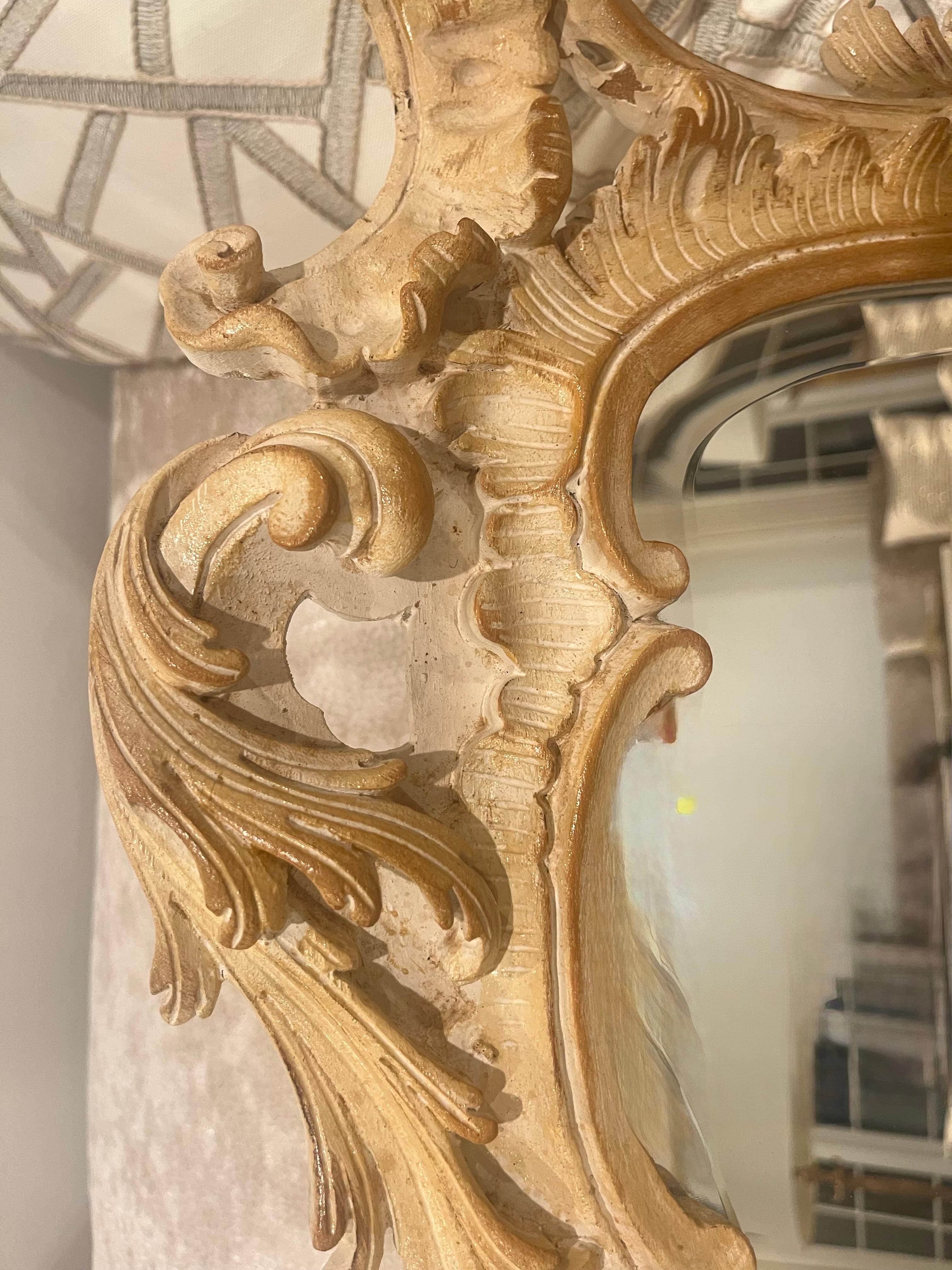 Mid Twentieth Century Rococo style mirror by La Barge. In Good Condition For Sale In Winnetka, IL