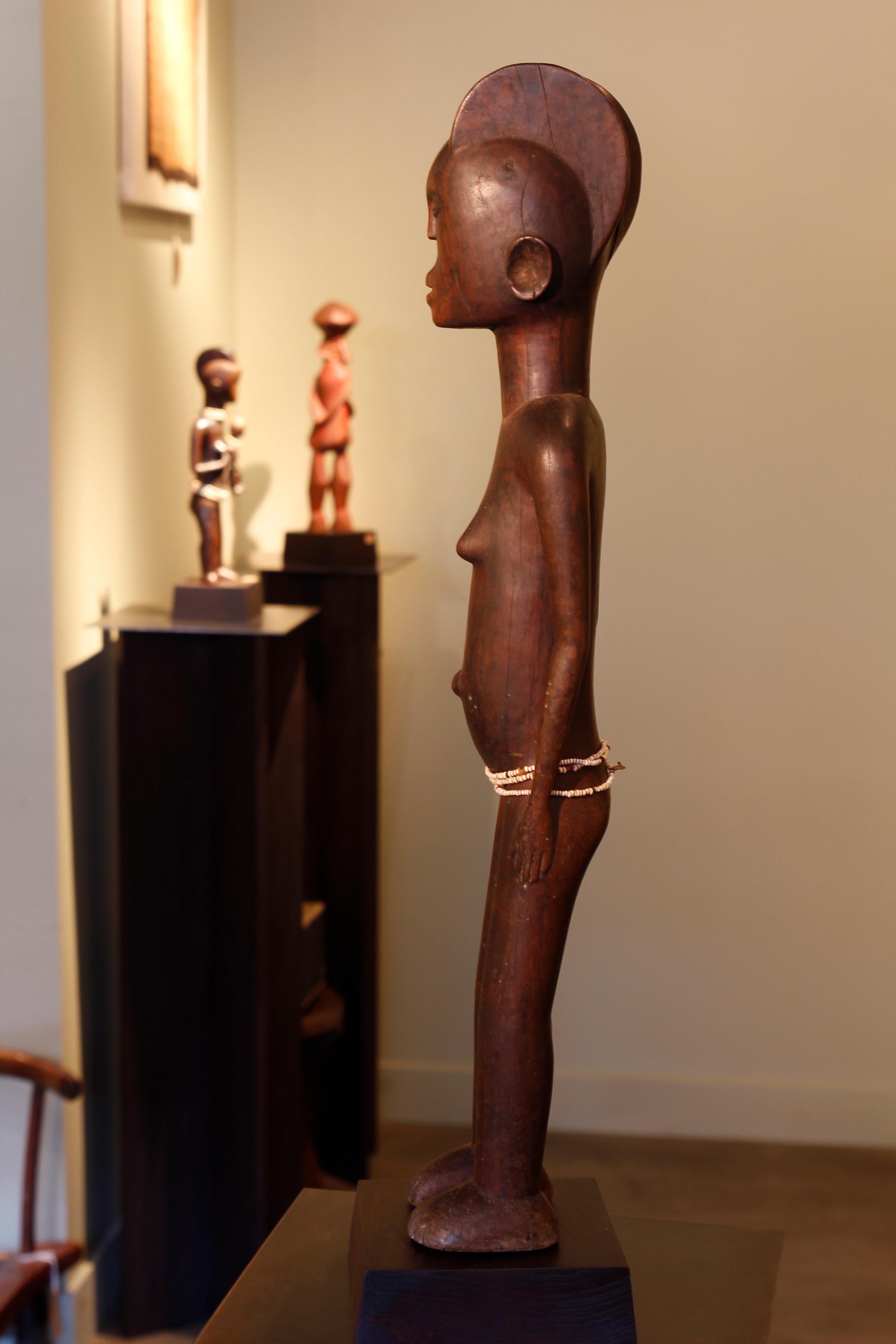 Mid-Twentieth Century Tall Female Figure With Bead Decoration For Sale 7