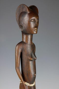 Mid-Twentieth Century Tall Female Figure With Bead Decoration
