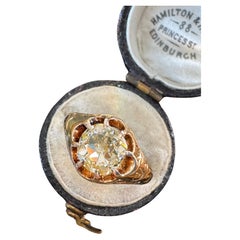 Mid-Victorian 1,15 Karat Diamant-Gürtelring mit alteuropäischem Minenschliff