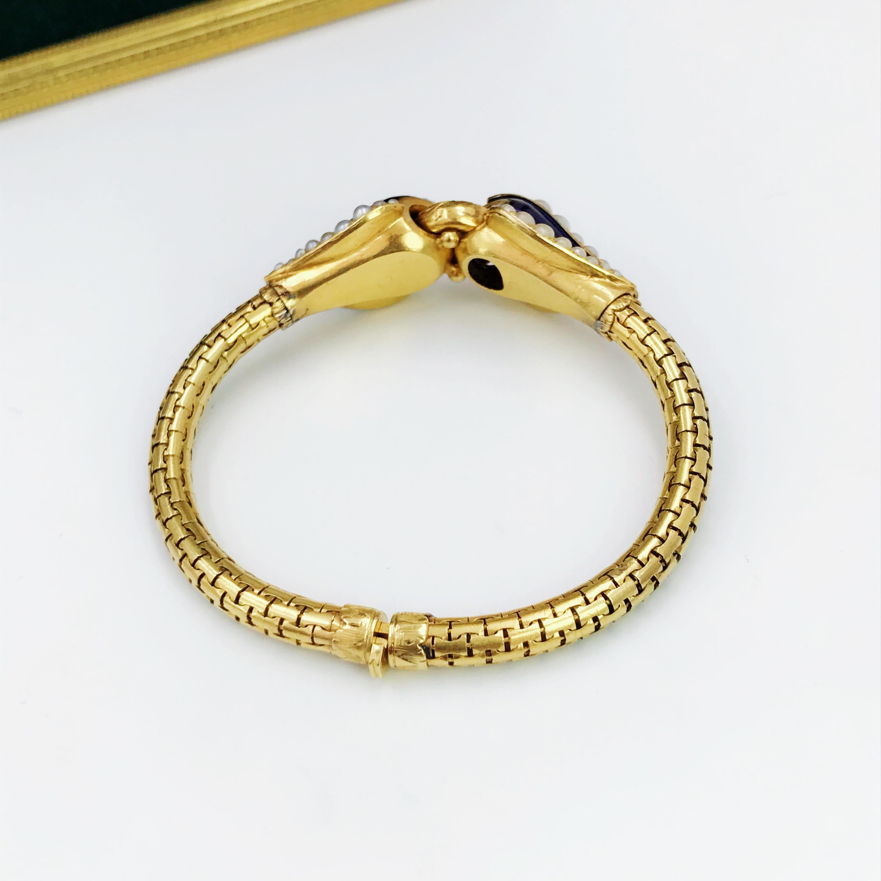 gold enamel bracelet