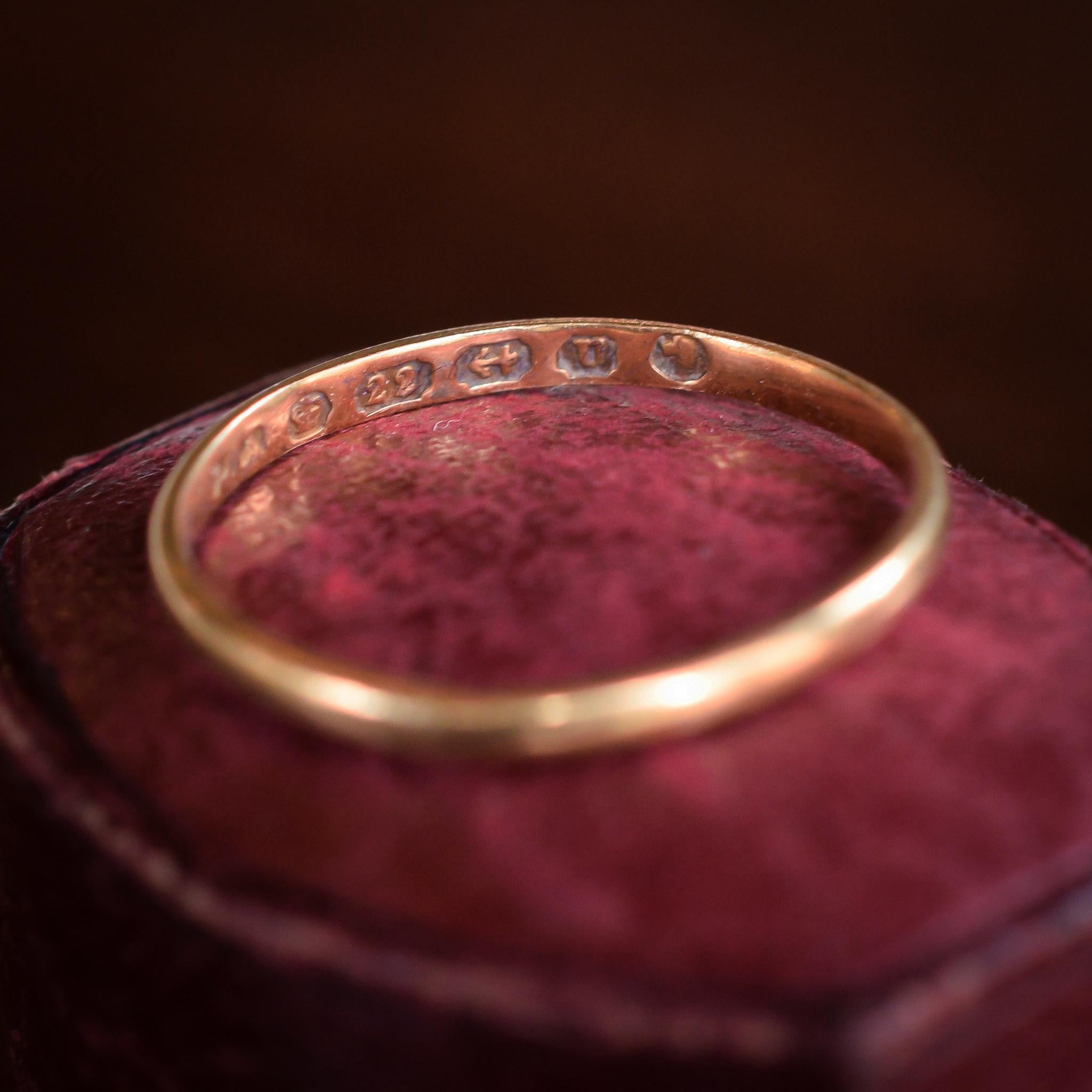 Mid-Victorian 22 Karat Gold Wedding Band For Sale 2