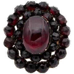 Mid Victorian 6.3 Carat Bohemian Garnet Plus 17 Carat Solid Gold Antique Ring